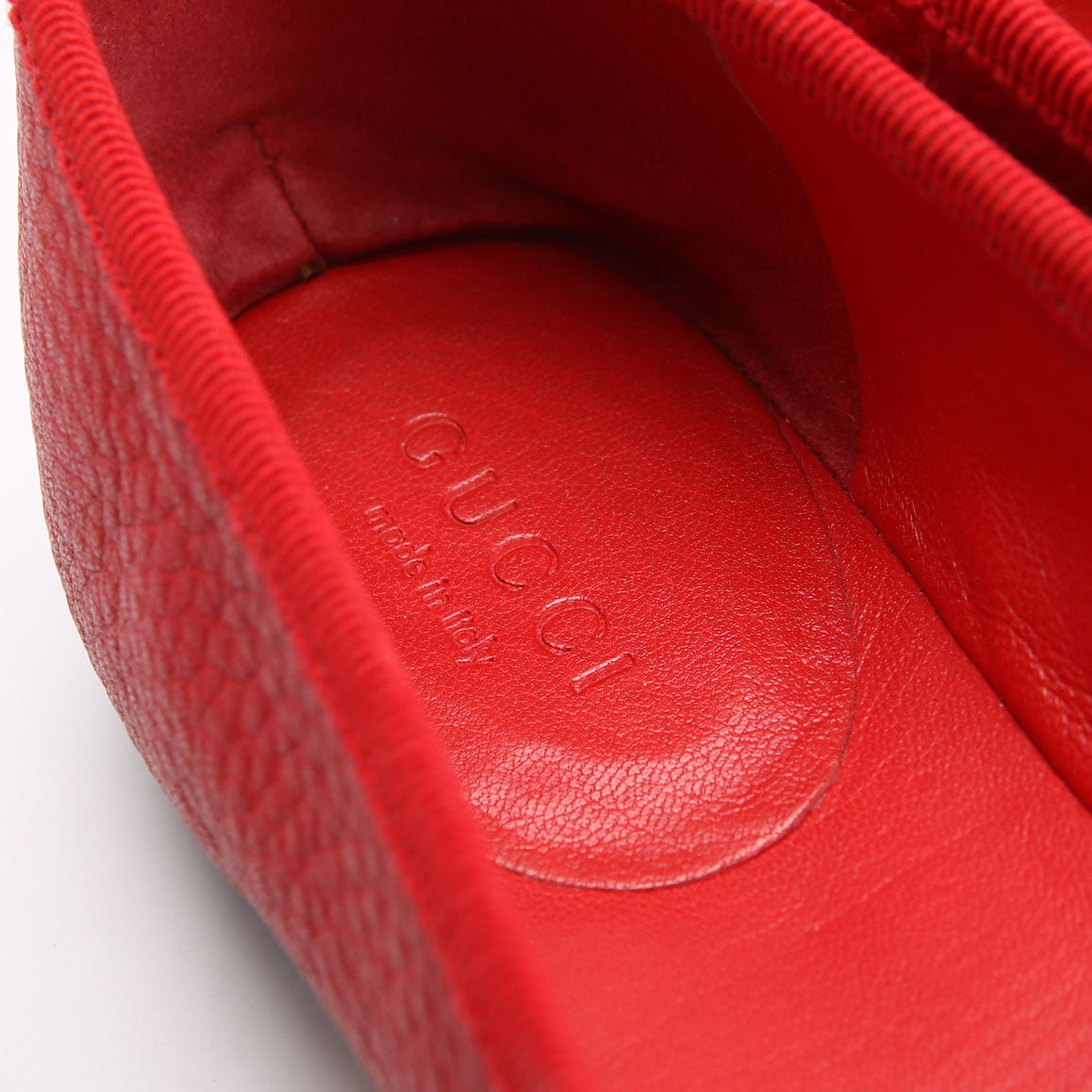 Interlocking G Ballet Flats Size 36 Red