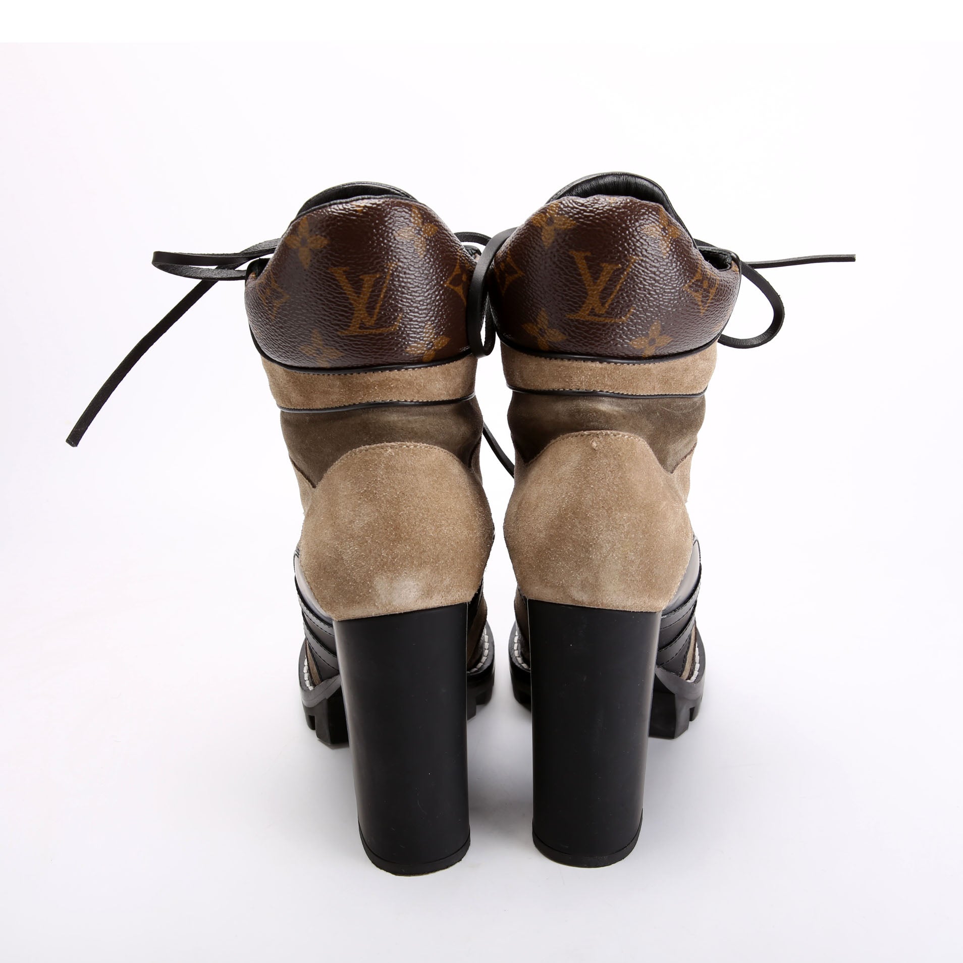 Star Trail Ankle Boots Size 38.5 Brown/Black