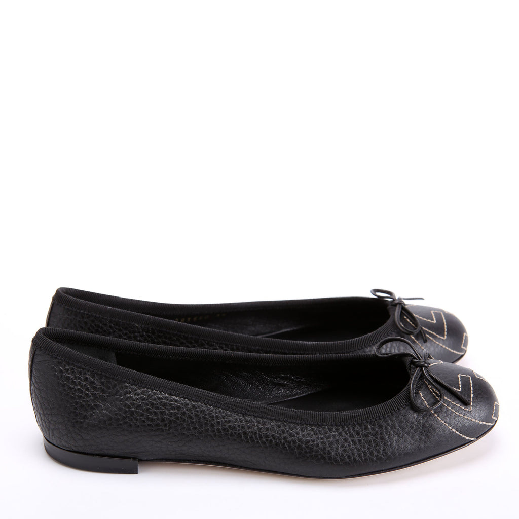 Interlocking G Ballet Flats Size 36 Black