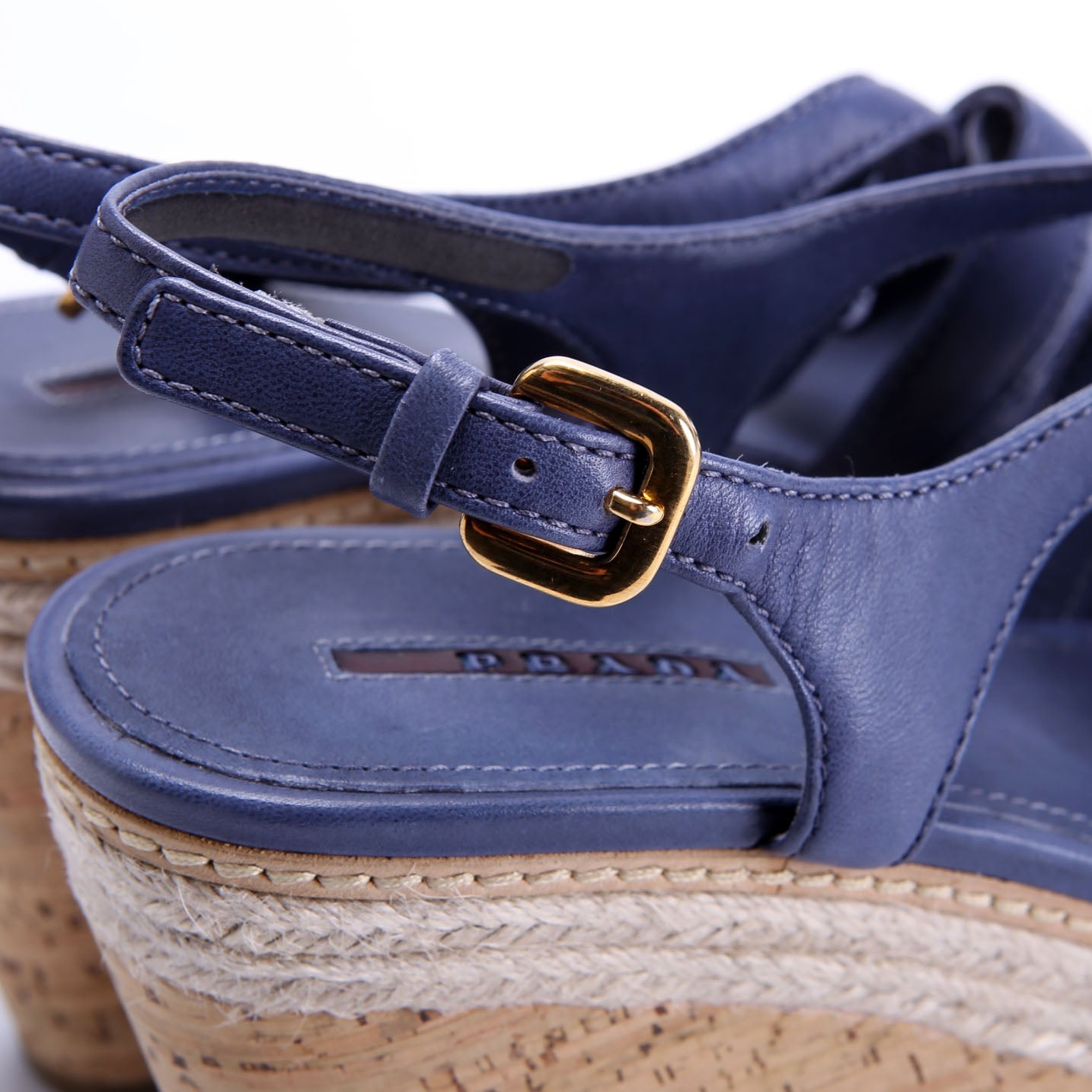 Cork Sandal Wedges Size 41 Navy