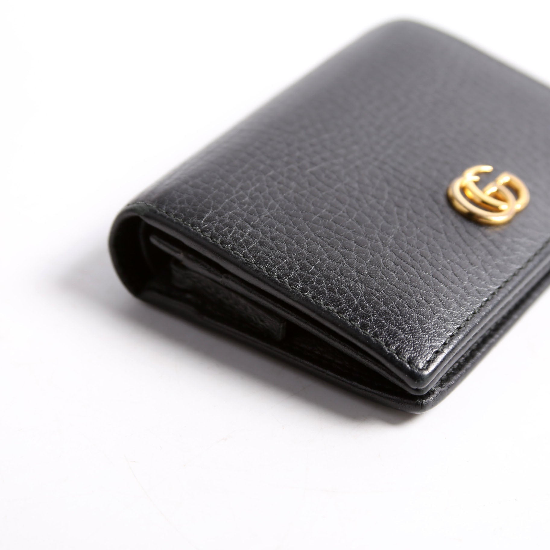 Gucci 456126 GG Marmont Card Case Black