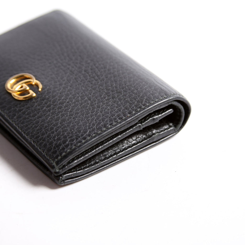 Gucci 456126 GG Marmont Card Case Black