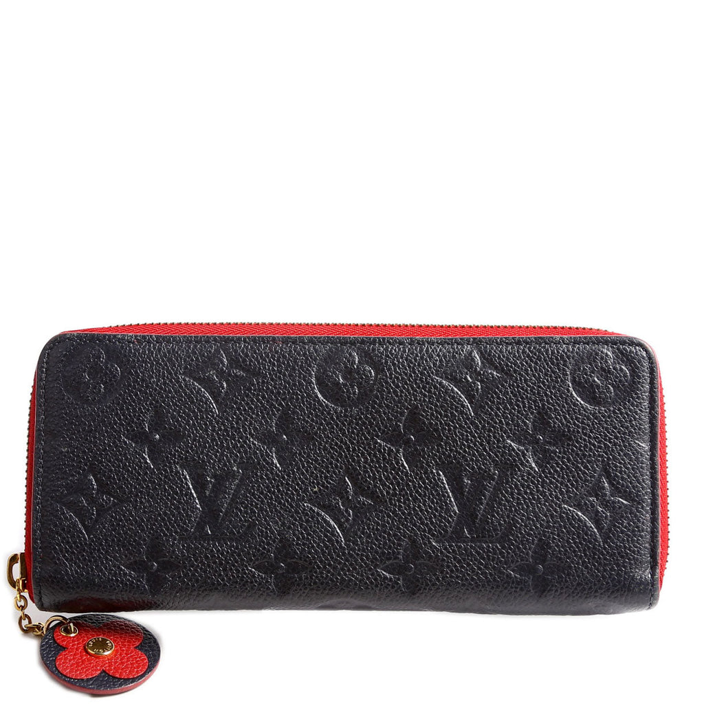 Clemence Wallet Empreinte Flower Navy