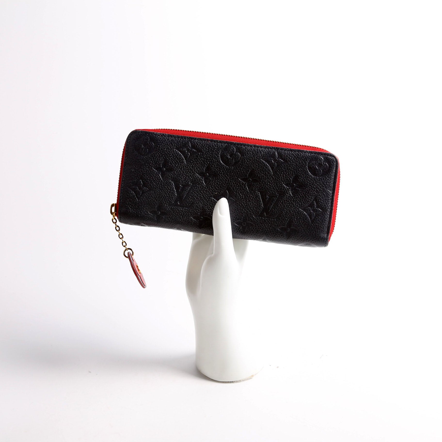 Clemence Wallet Empreinte Flower Navy