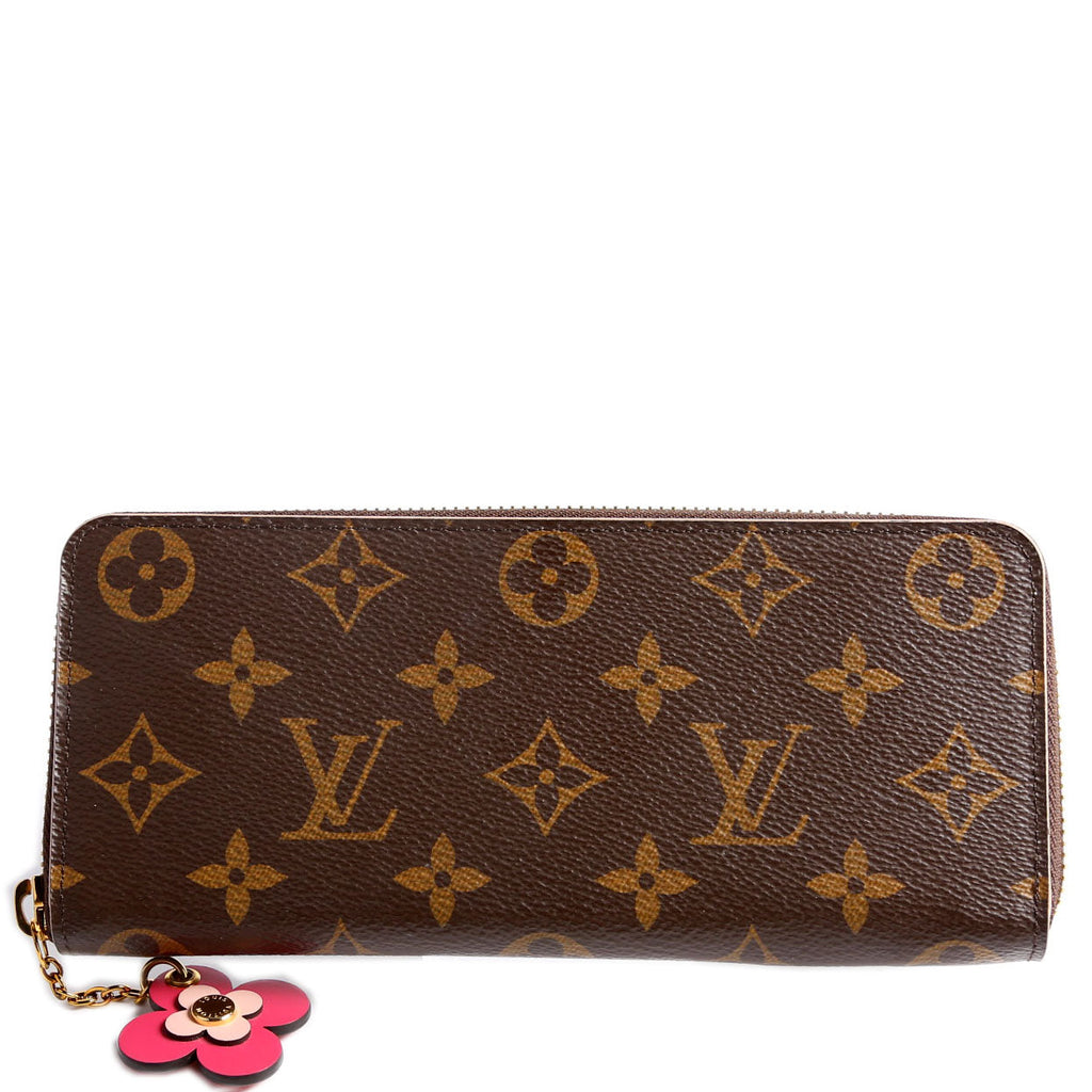 Clemence Wallet Flower Monogram Berry