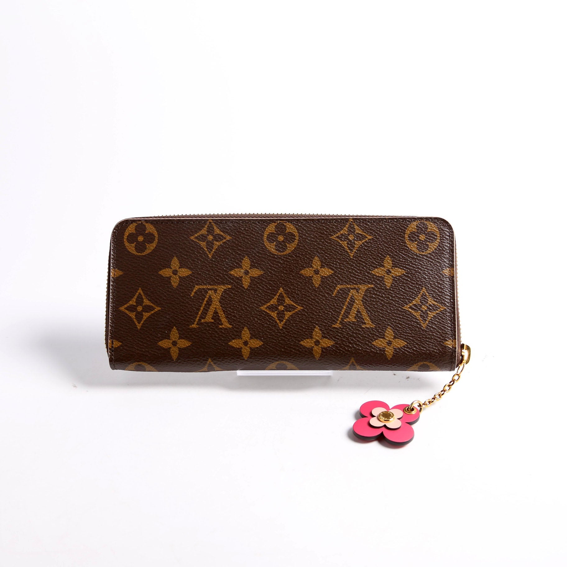 Clemence Wallet Flower Monogram Berry