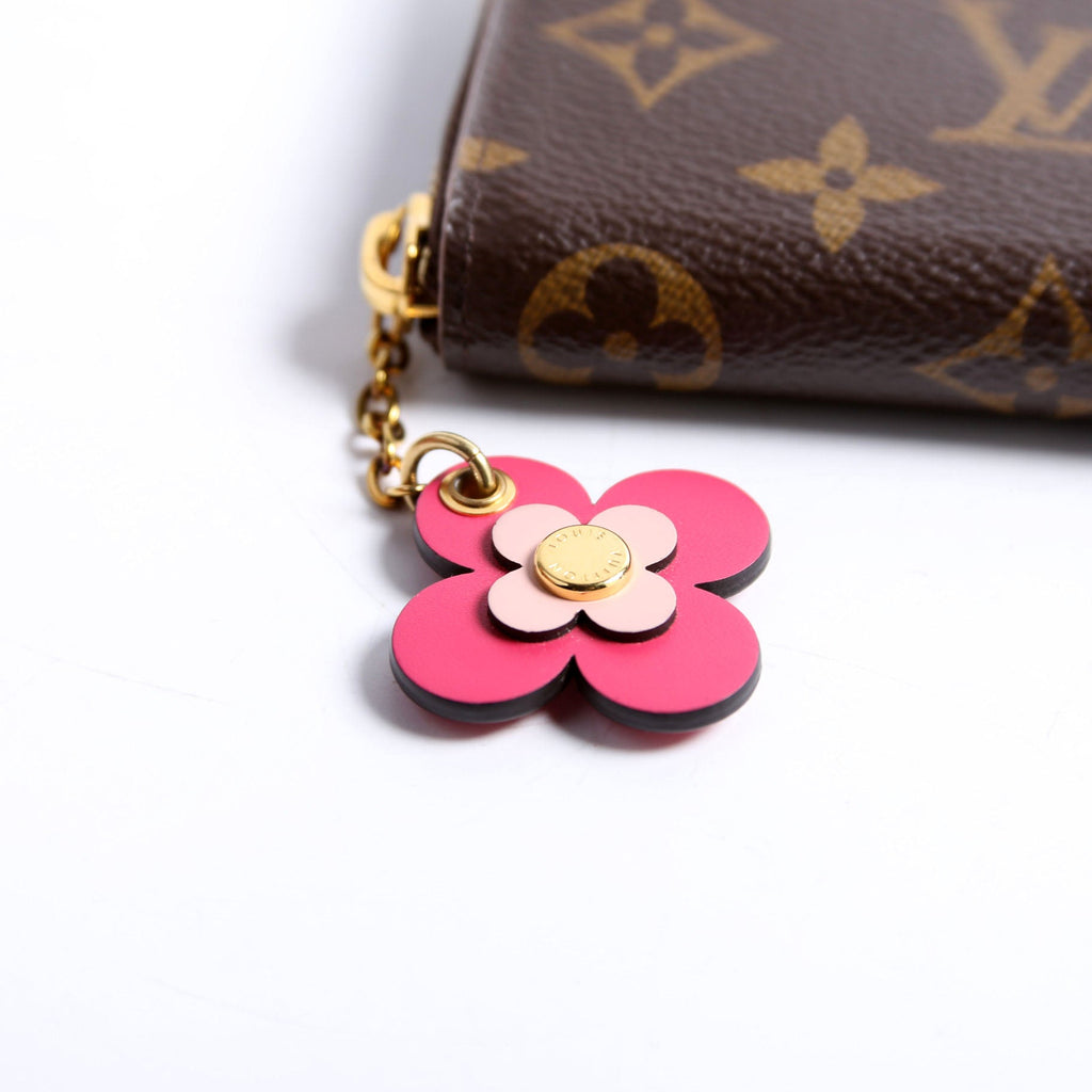 Clemence Wallet Flower Monogram Berry