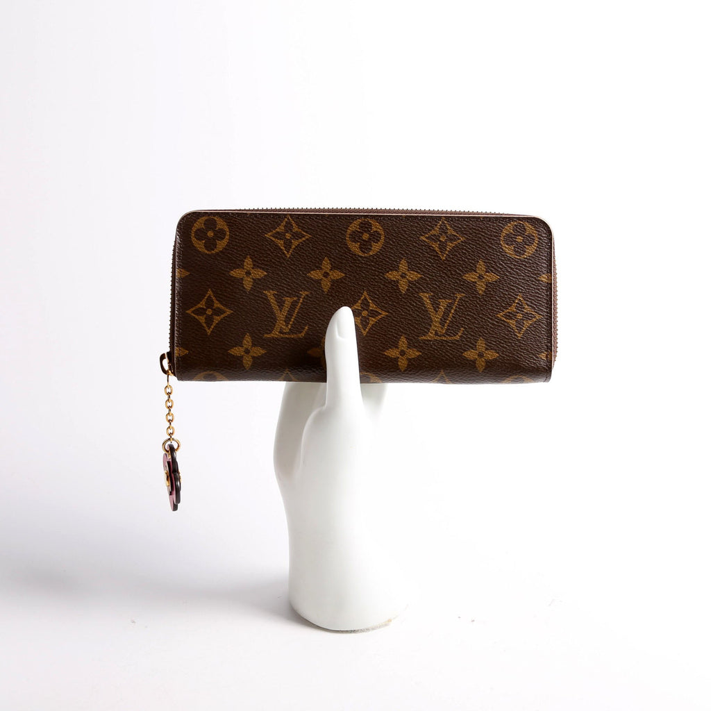 Clemence Wallet Flower Monogram Berry