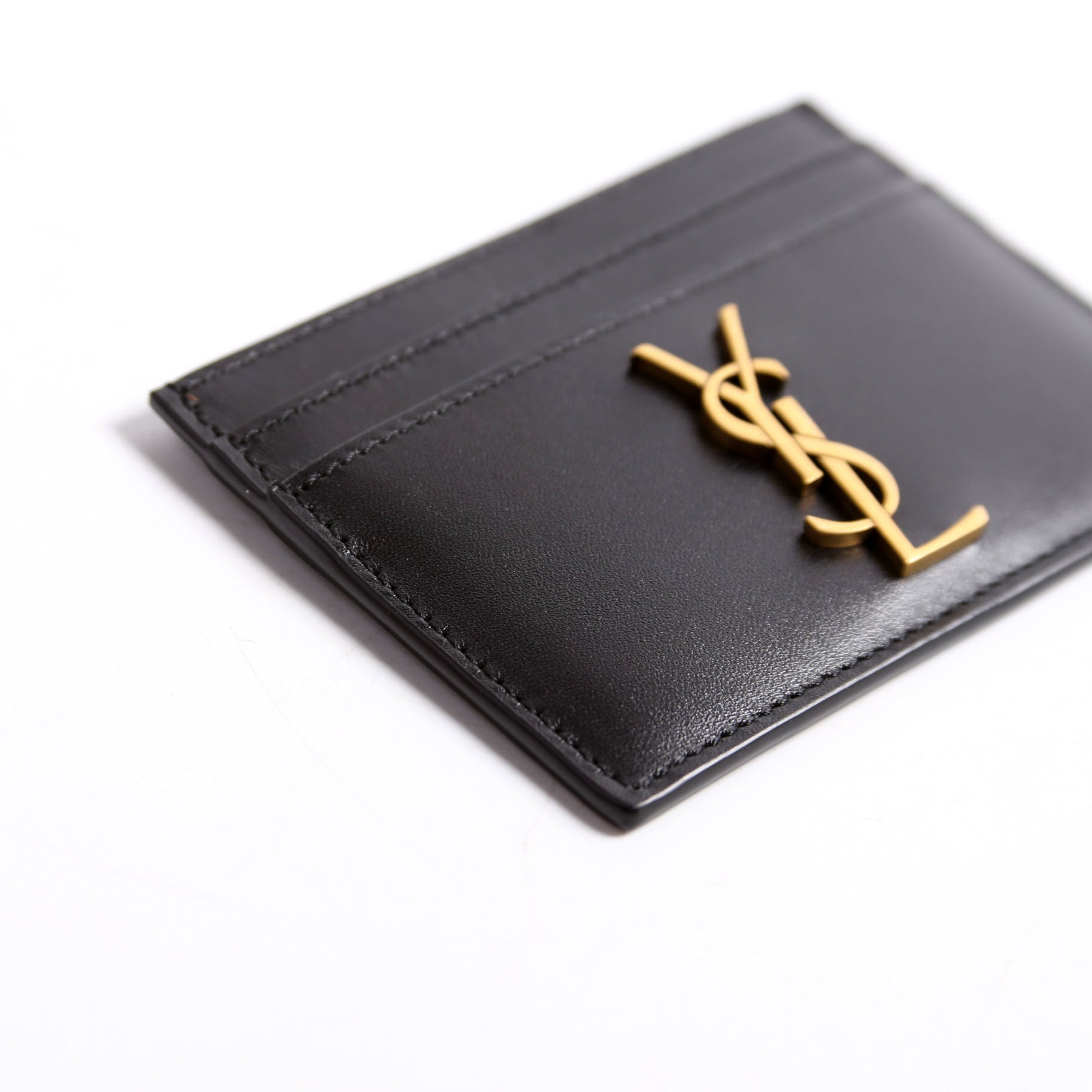 Card Holder Smooth Leather 370778 Black