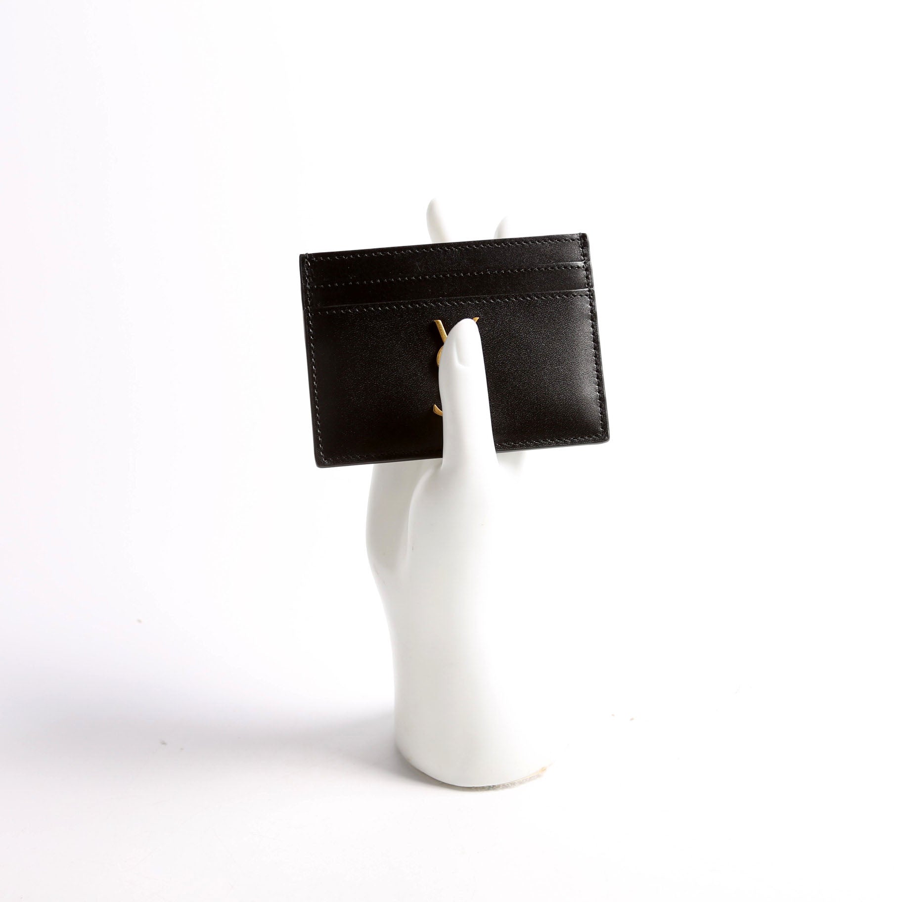 Card Holder Smooth Leather 370778 Black