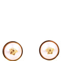Medusa Faux Pearl Spike Stud Earrings Gold/White