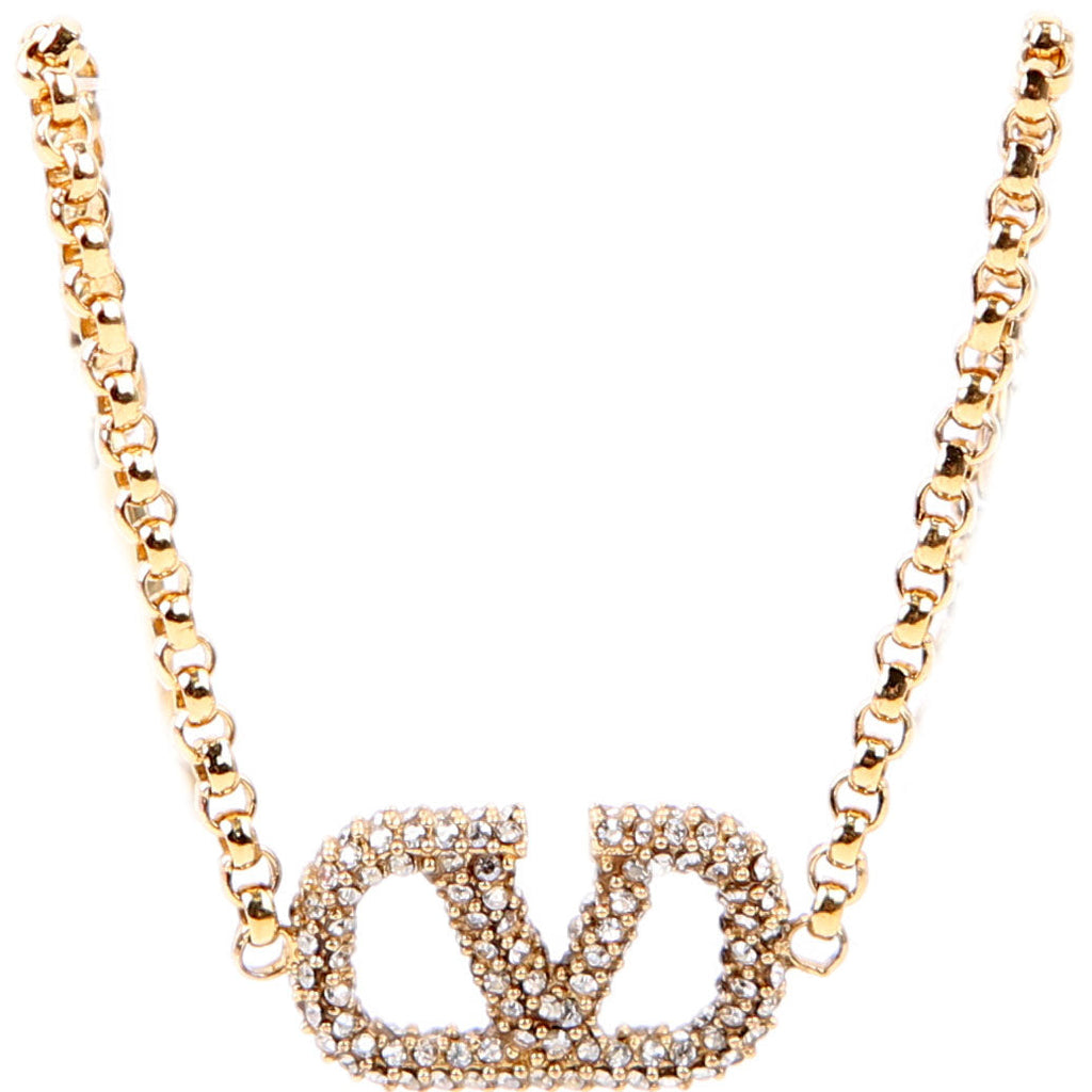 Vlogo Signature With Swarovski Crystals Bracelet Gold