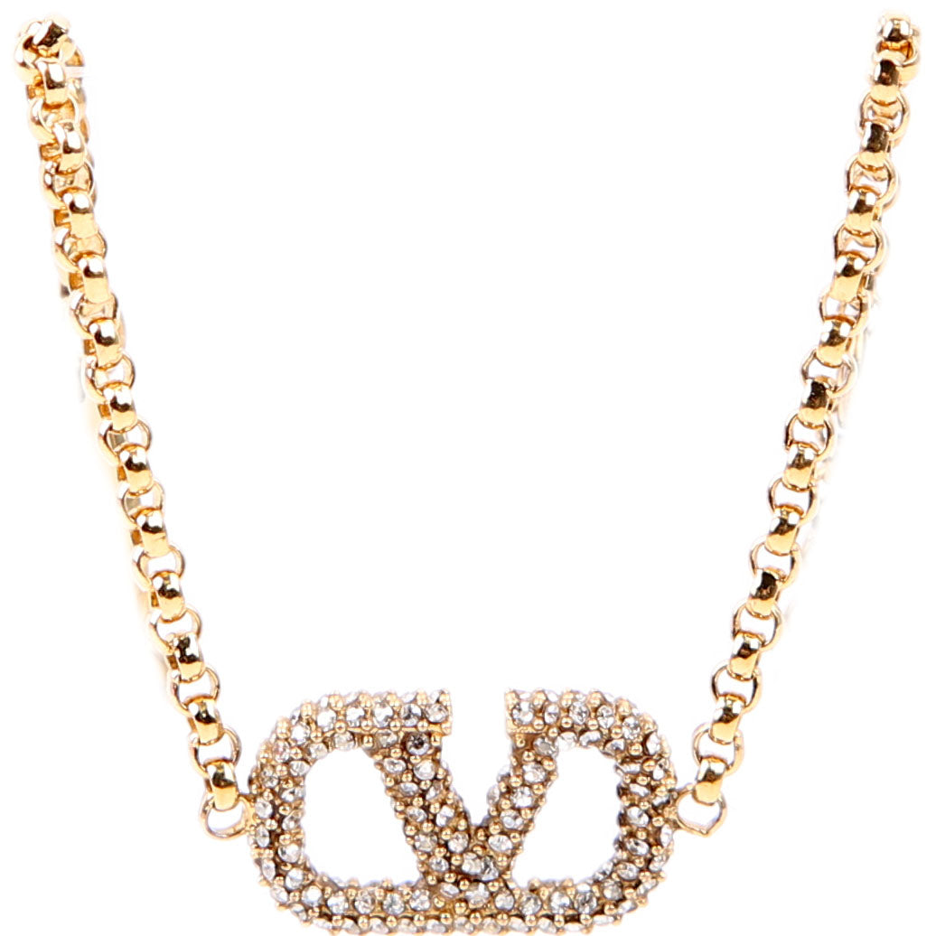 Vlogo Signature With Swarovski Crystals Bracelet Gold
