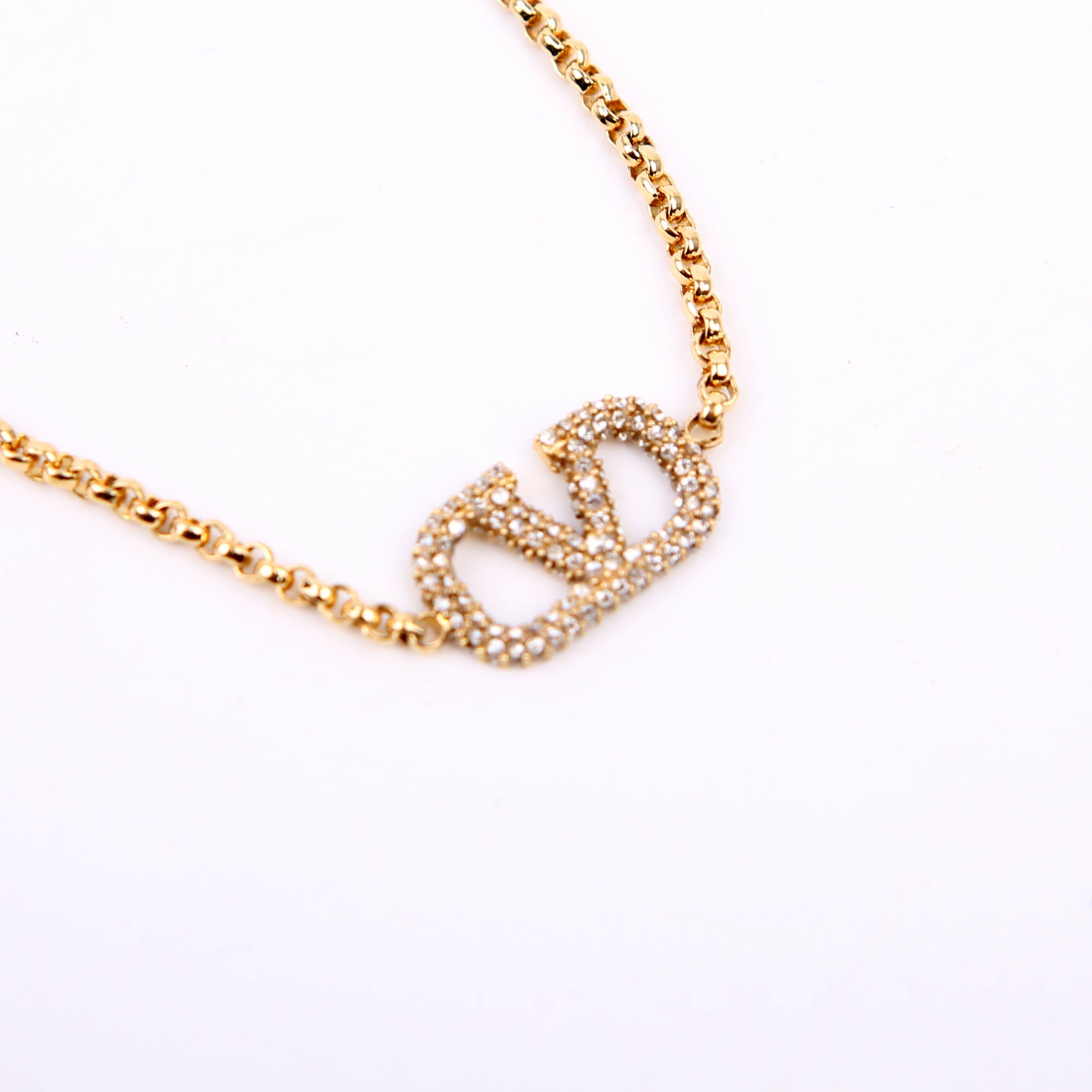 Vlogo Signature With Swarovski Crystals Bracelet Gold