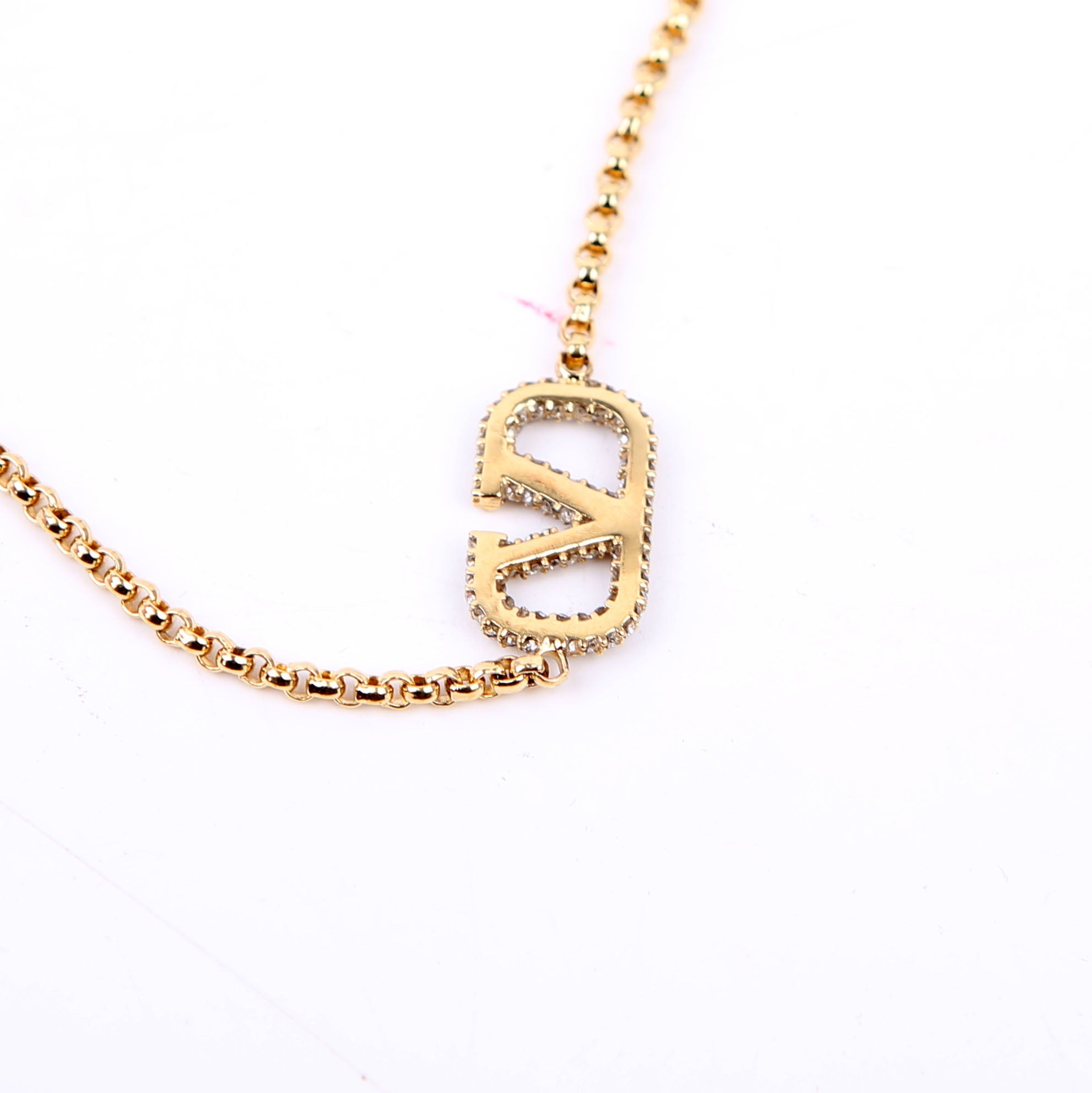 Vlogo Signature With Swarovski Crystals Bracelet Gold