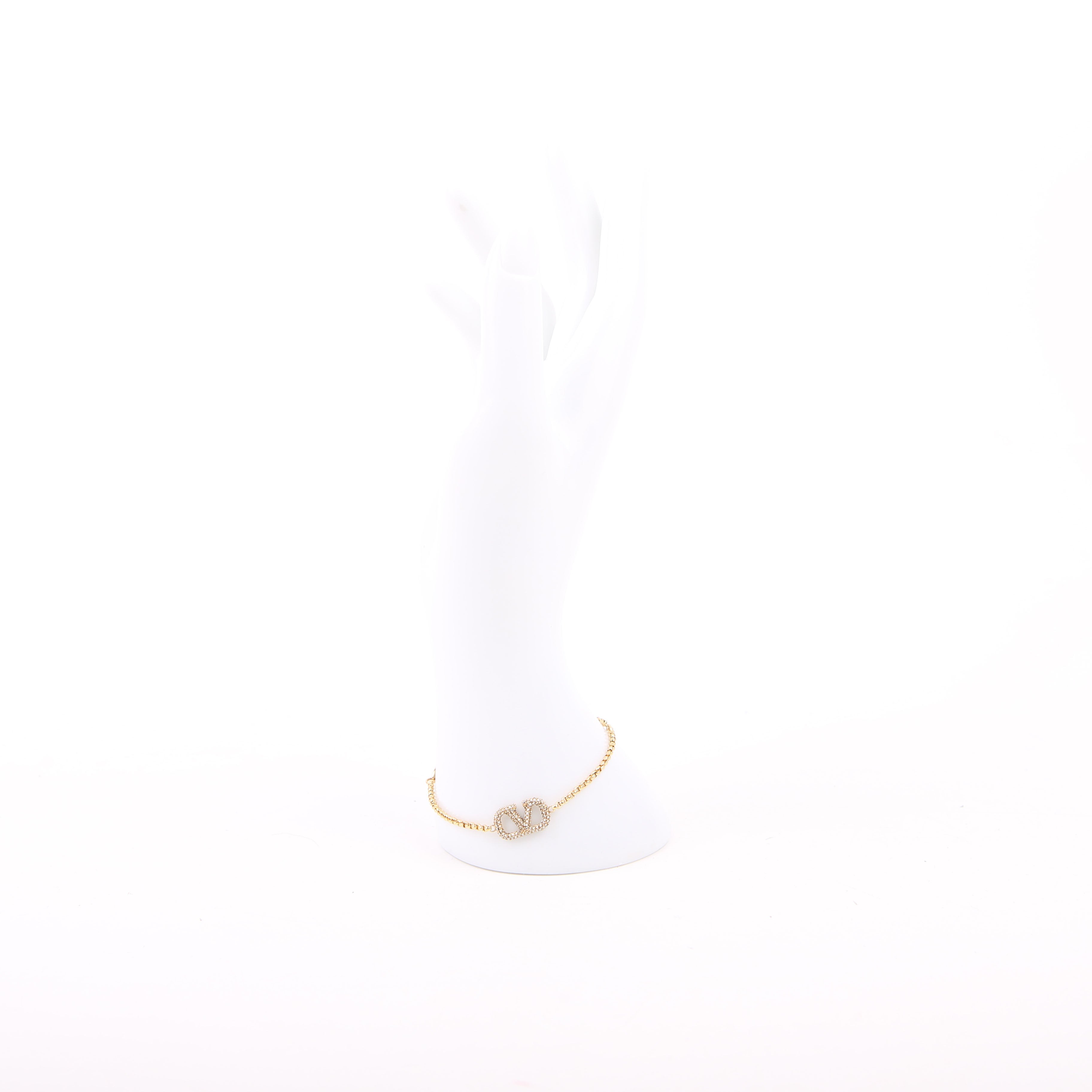 Vlogo Signature With Swarovski Crystals Bracelet Gold