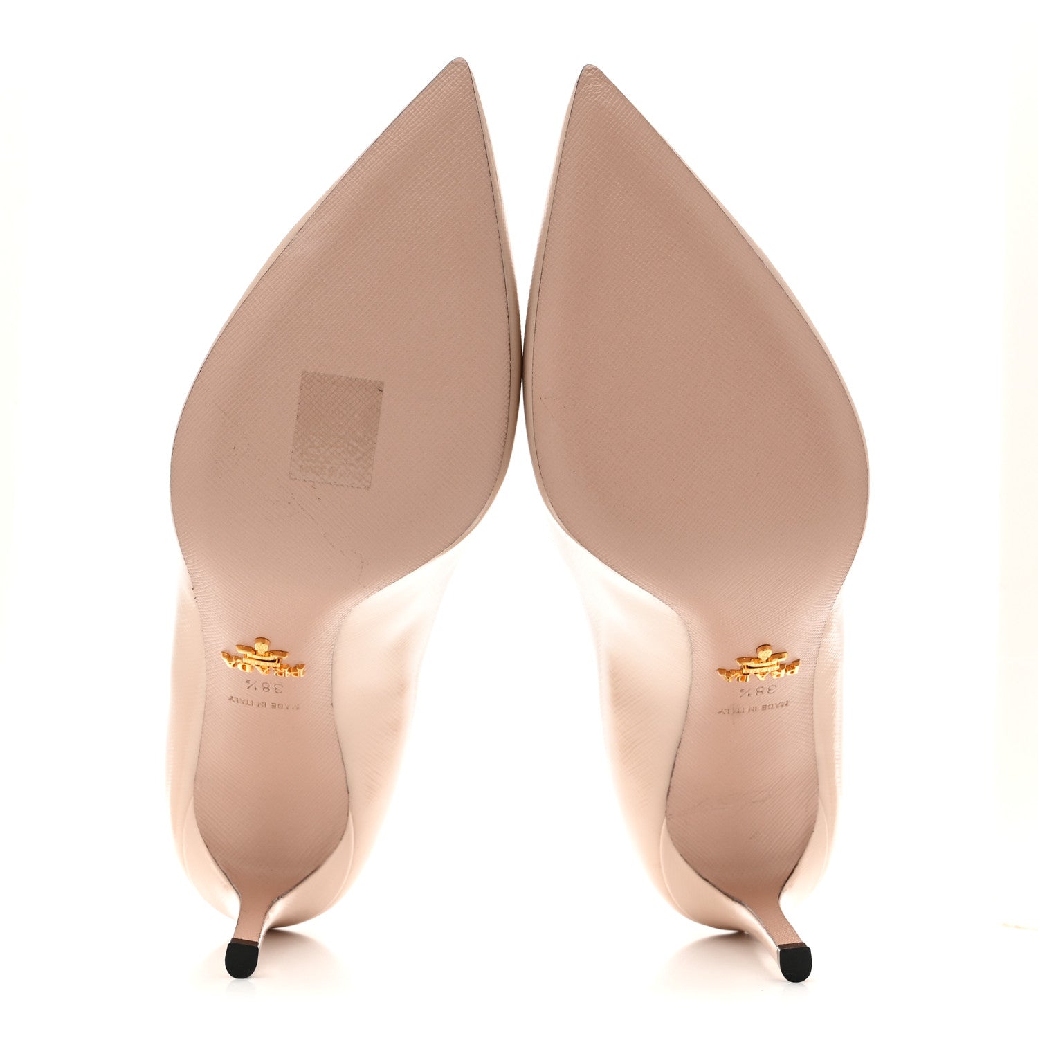 Prada Saffiano Patent Pumps 38.5 Cipria