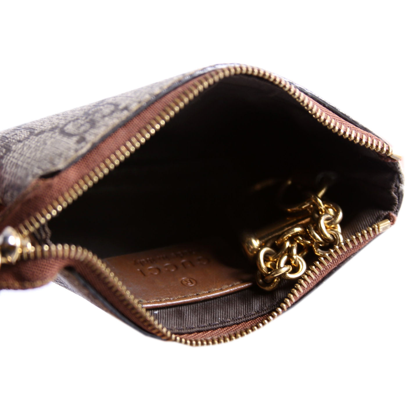 447964 GG Supreme Key Case Brown