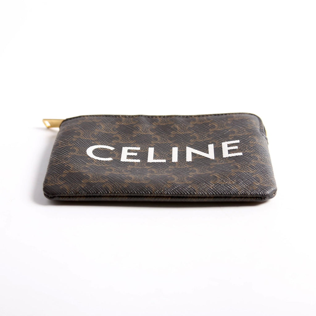 Coin Card Pouch Triomphe Canvas Brown