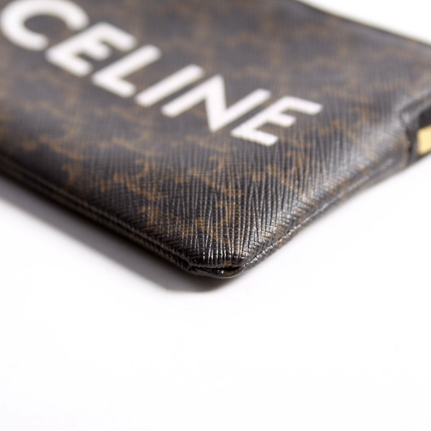Coin Card Pouch Triomphe Canvas Brown