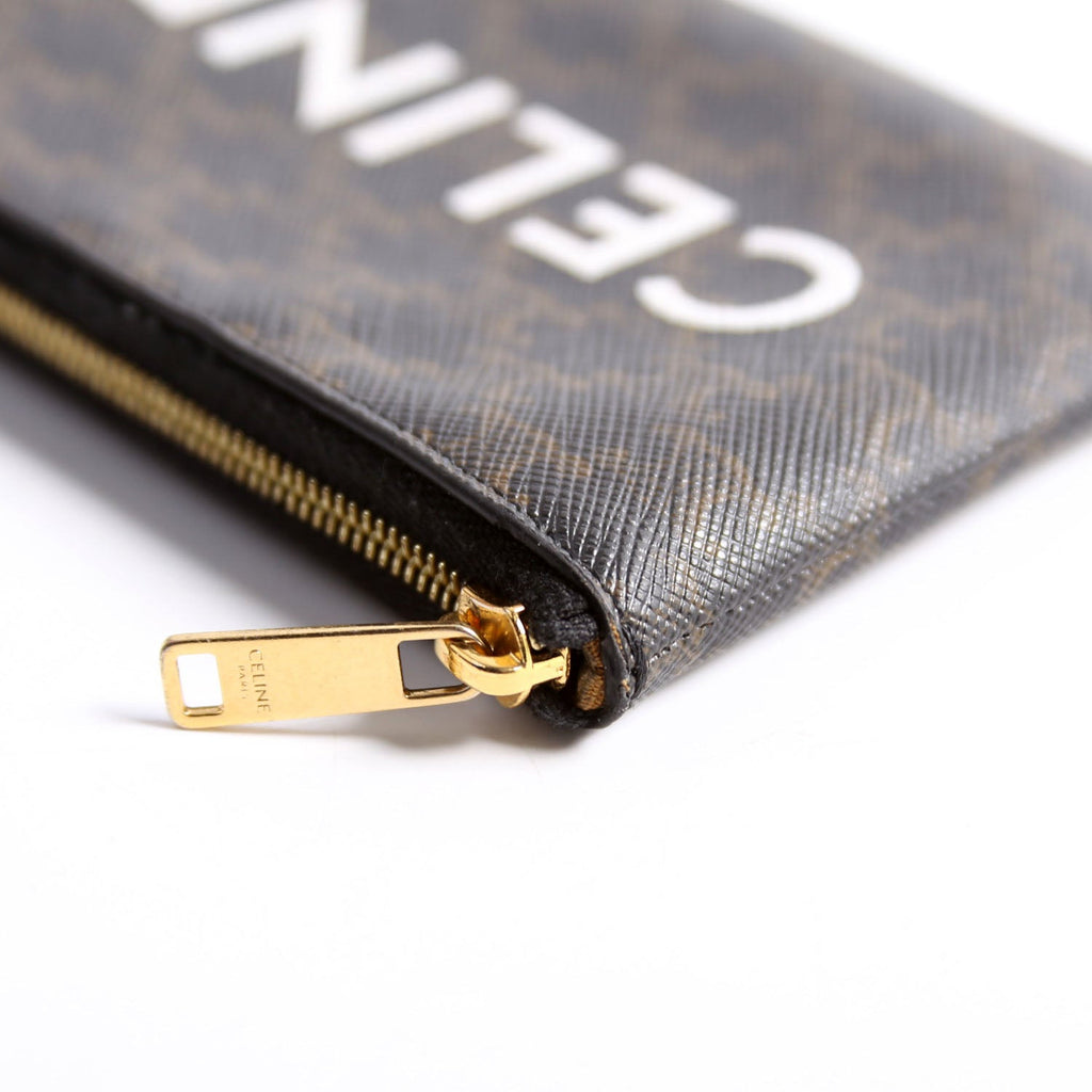 Coin Card Pouch Triomphe Canvas Brown