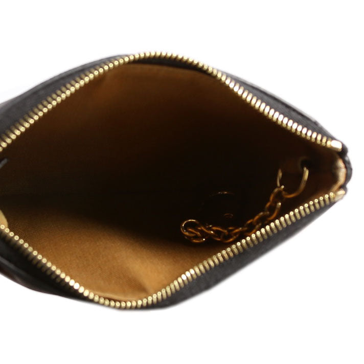 Coin Card Pouch Triomphe Canvas Brown