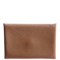 Hermes Calvi Card Case Taupe