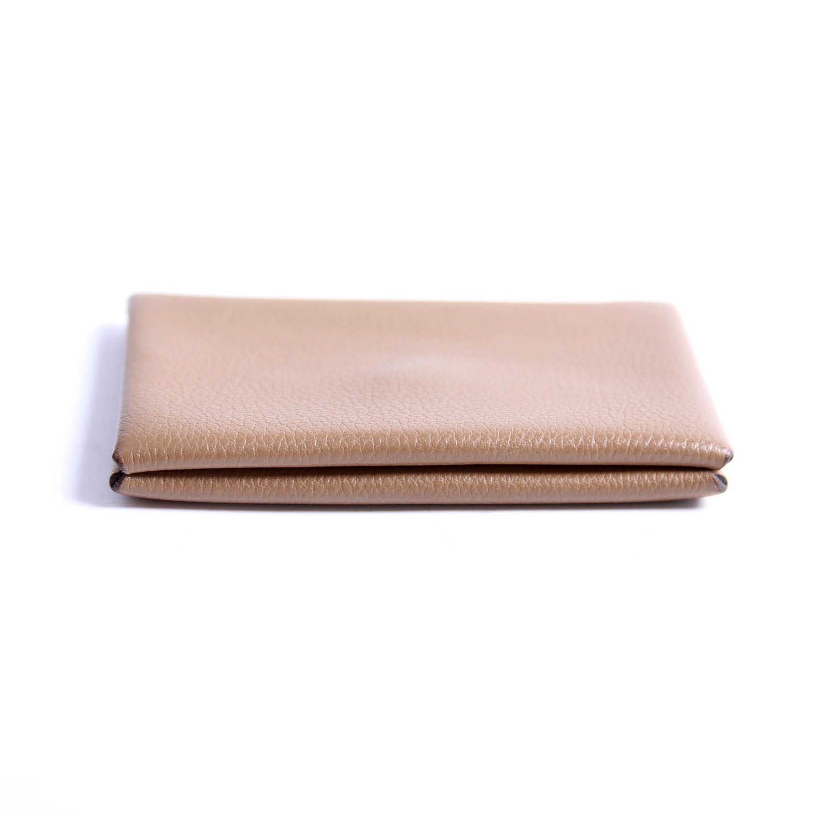Hermes Calvi Card Case Taupe