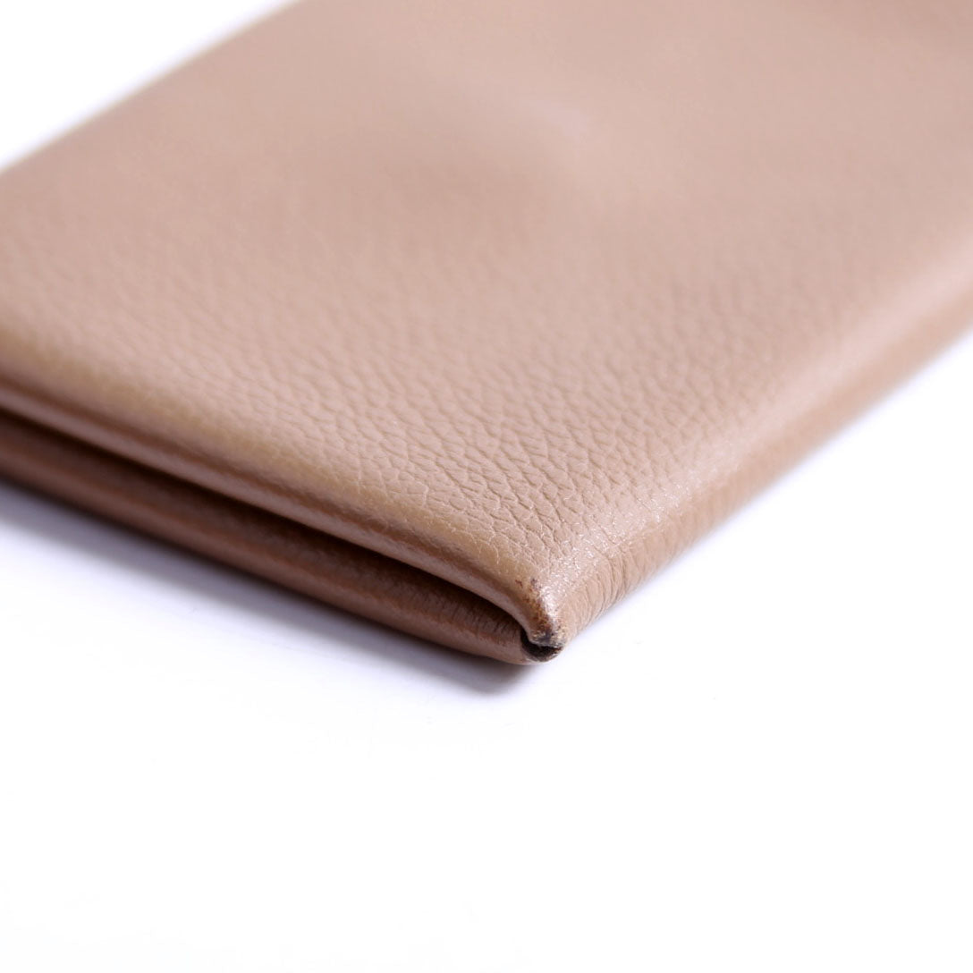 Hermes Calvi Card Case Taupe