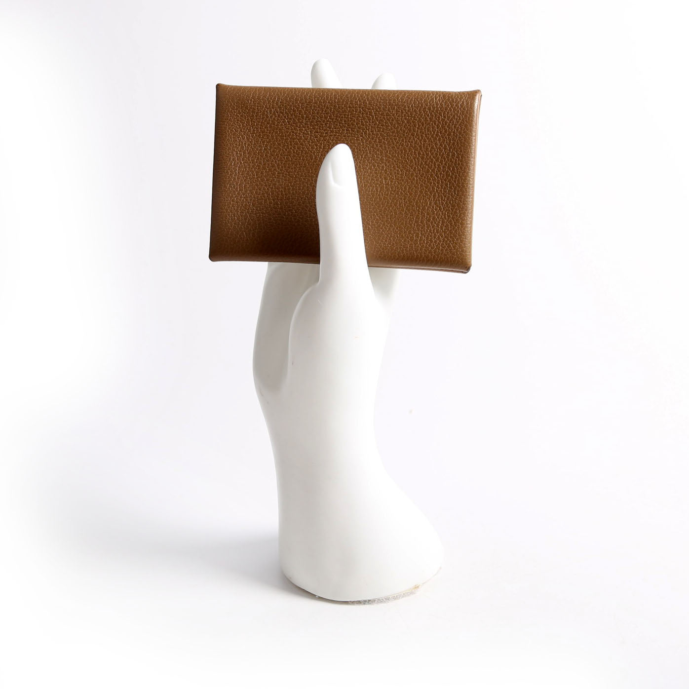 Hermes Calvi Card Case Taupe