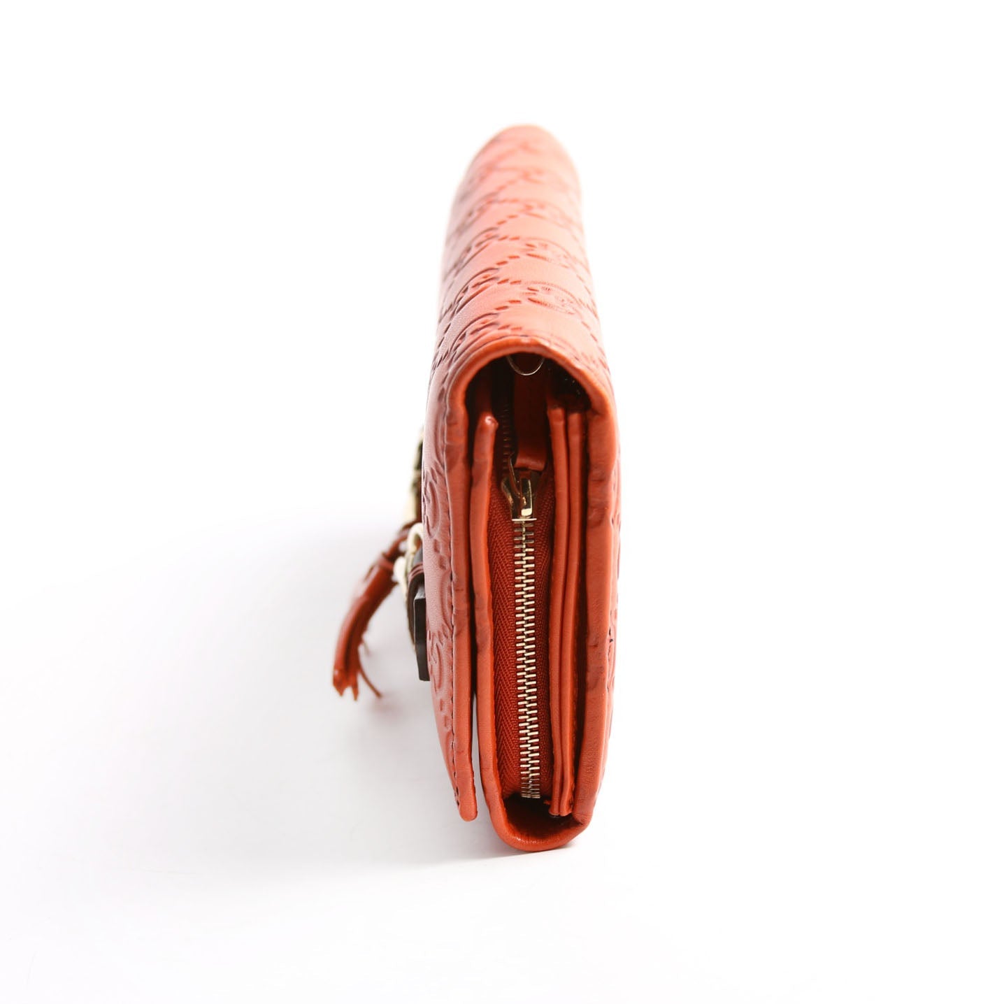 Gucci 295360 Microguccissima Emily Chain Wallet Orange