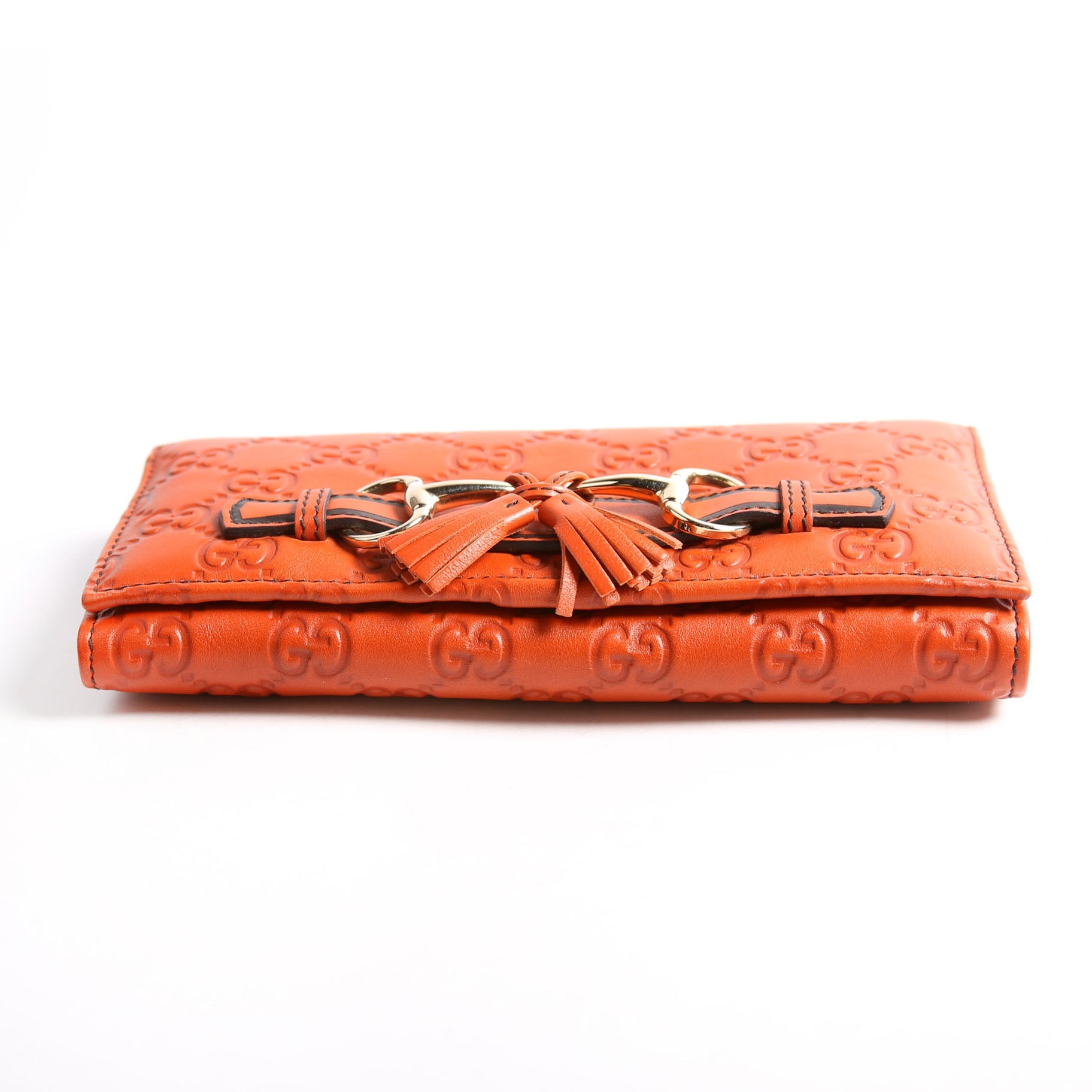 Gucci 295360 Microguccissima Emily Chain Wallet Orange
