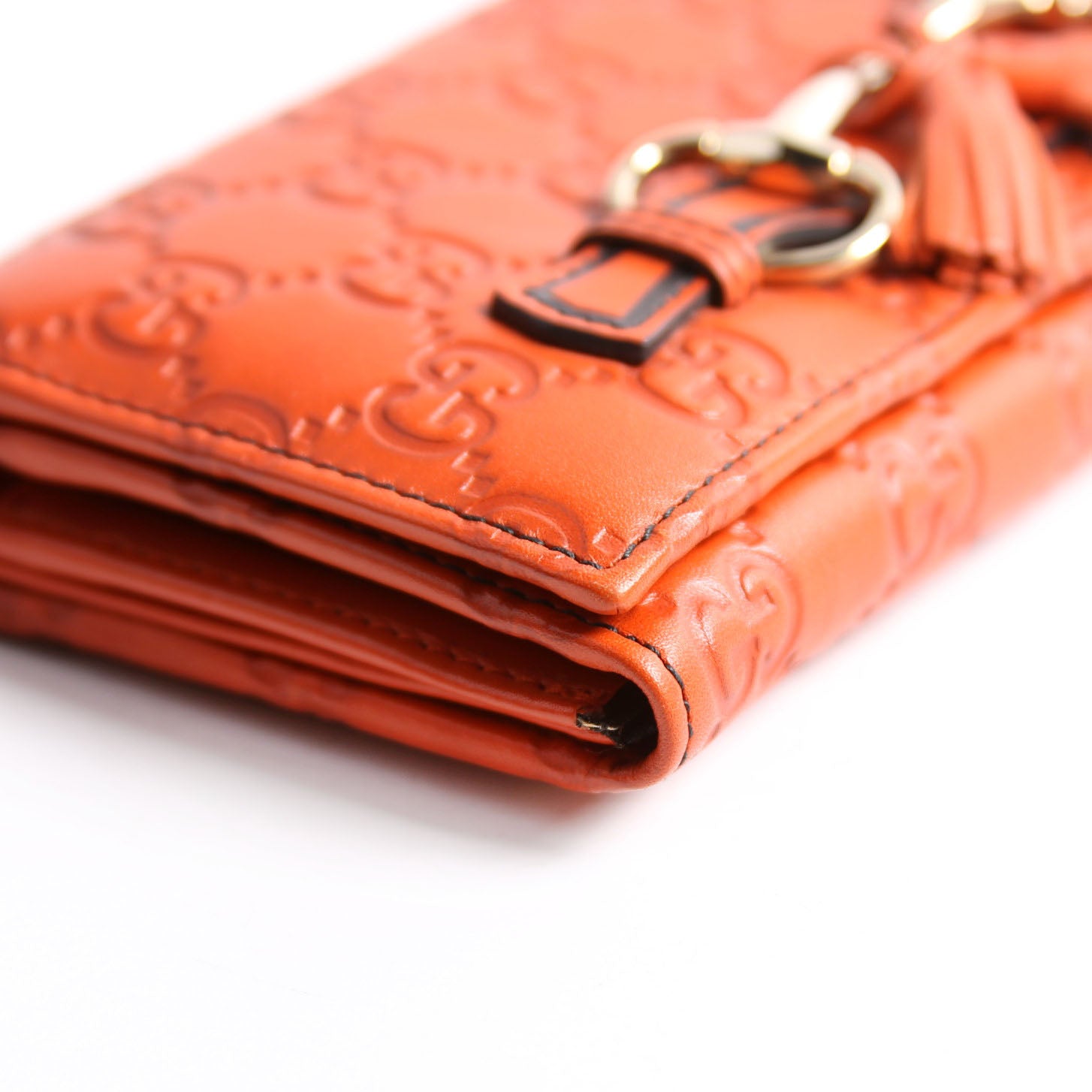 Gucci 295360 Microguccissima Emily Chain Wallet Orange
