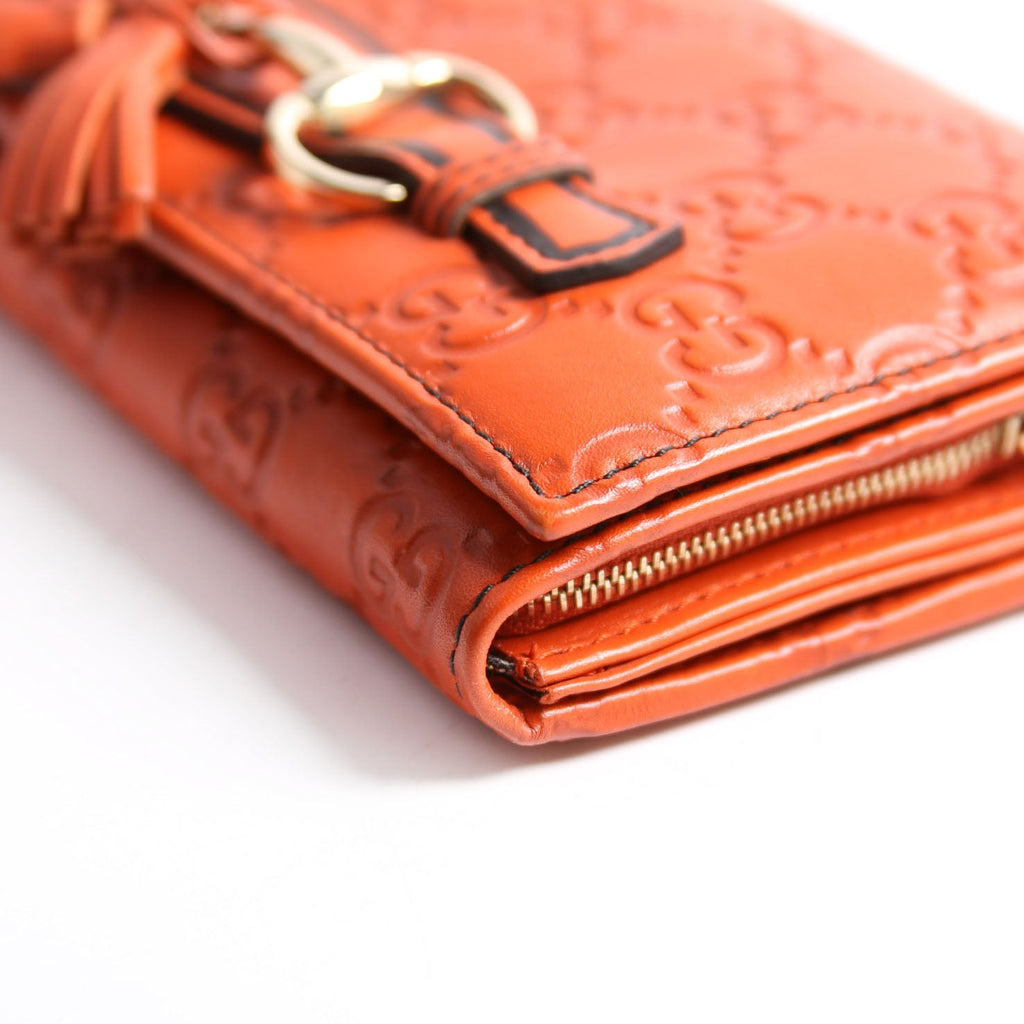 Gucci 295360 Microguccissima Emily Chain Wallet Orange