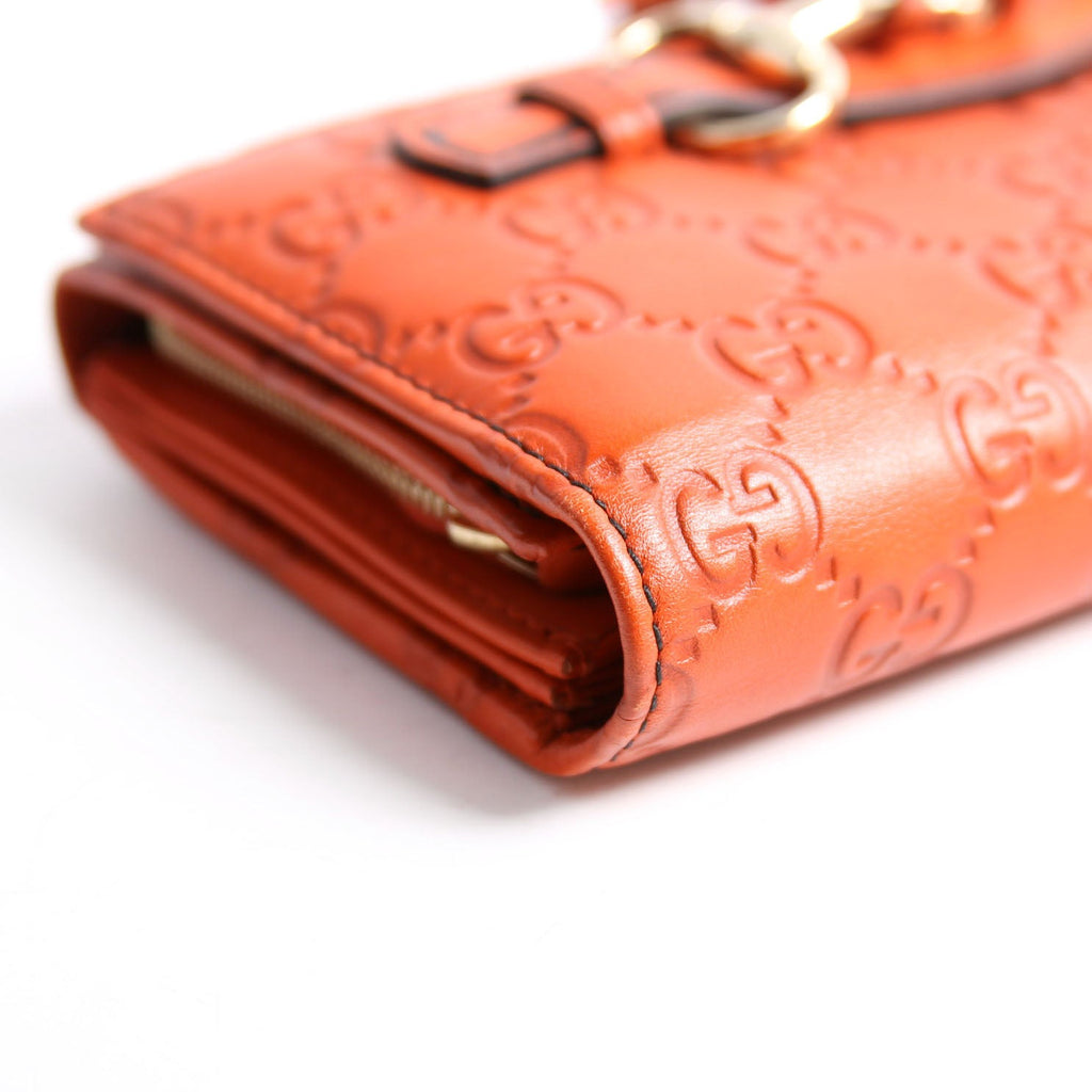 Gucci 295360 Microguccissima Emily Chain Wallet Orange