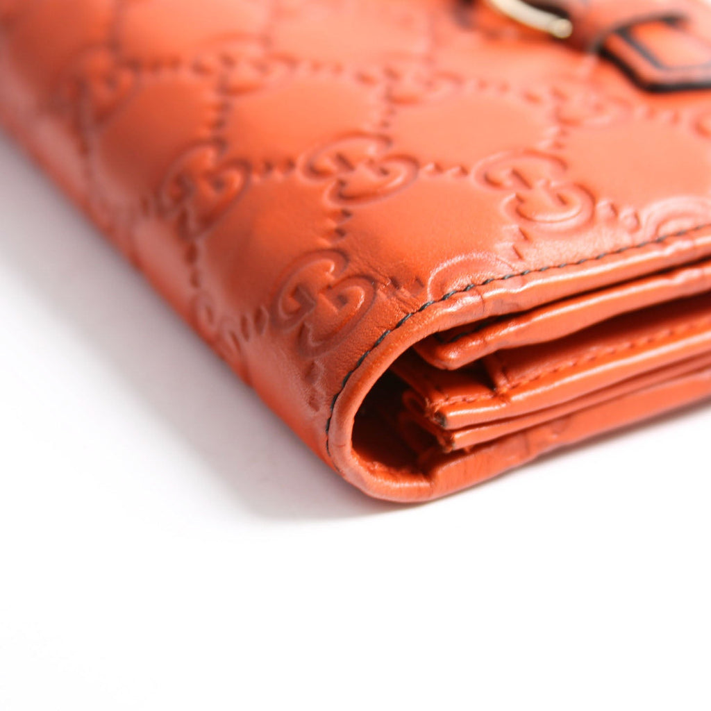 Gucci 295360 Microguccissima Emily Chain Wallet Orange