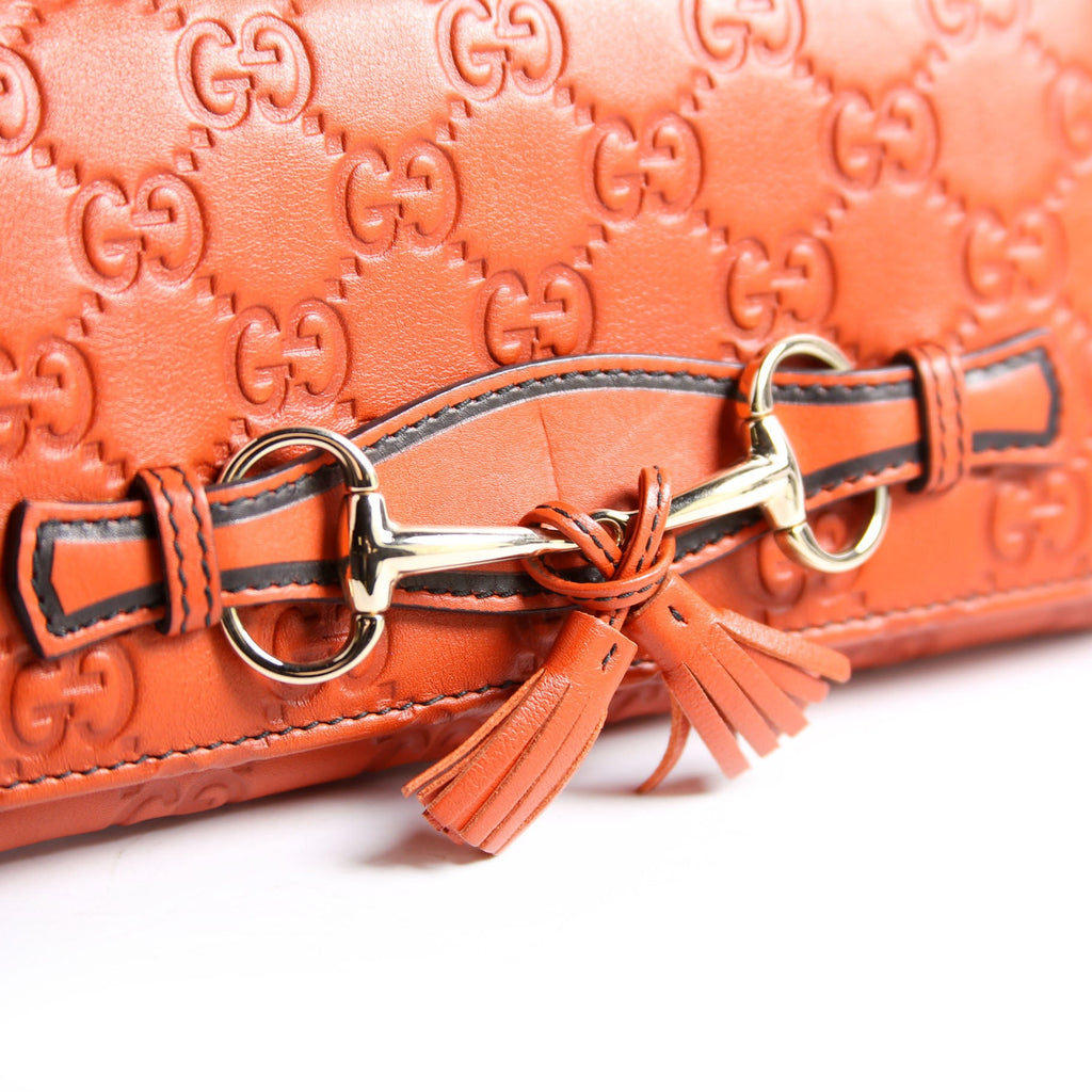 Gucci 295360 Microguccissima Emily Chain Wallet Orange