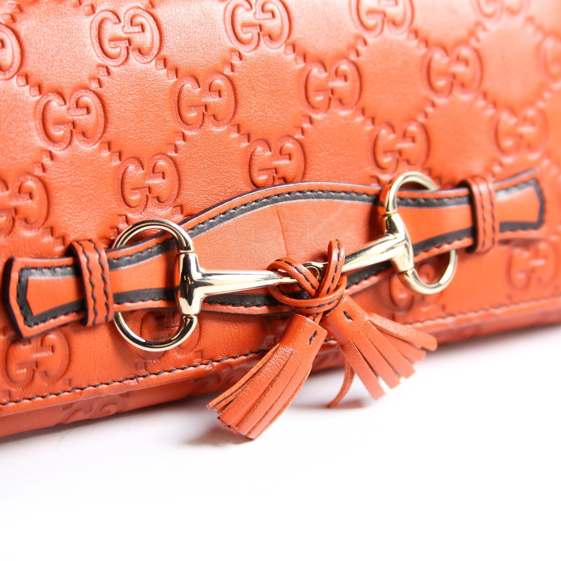 Gucci 295360 Microguccissima Emily Chain Wallet Orange