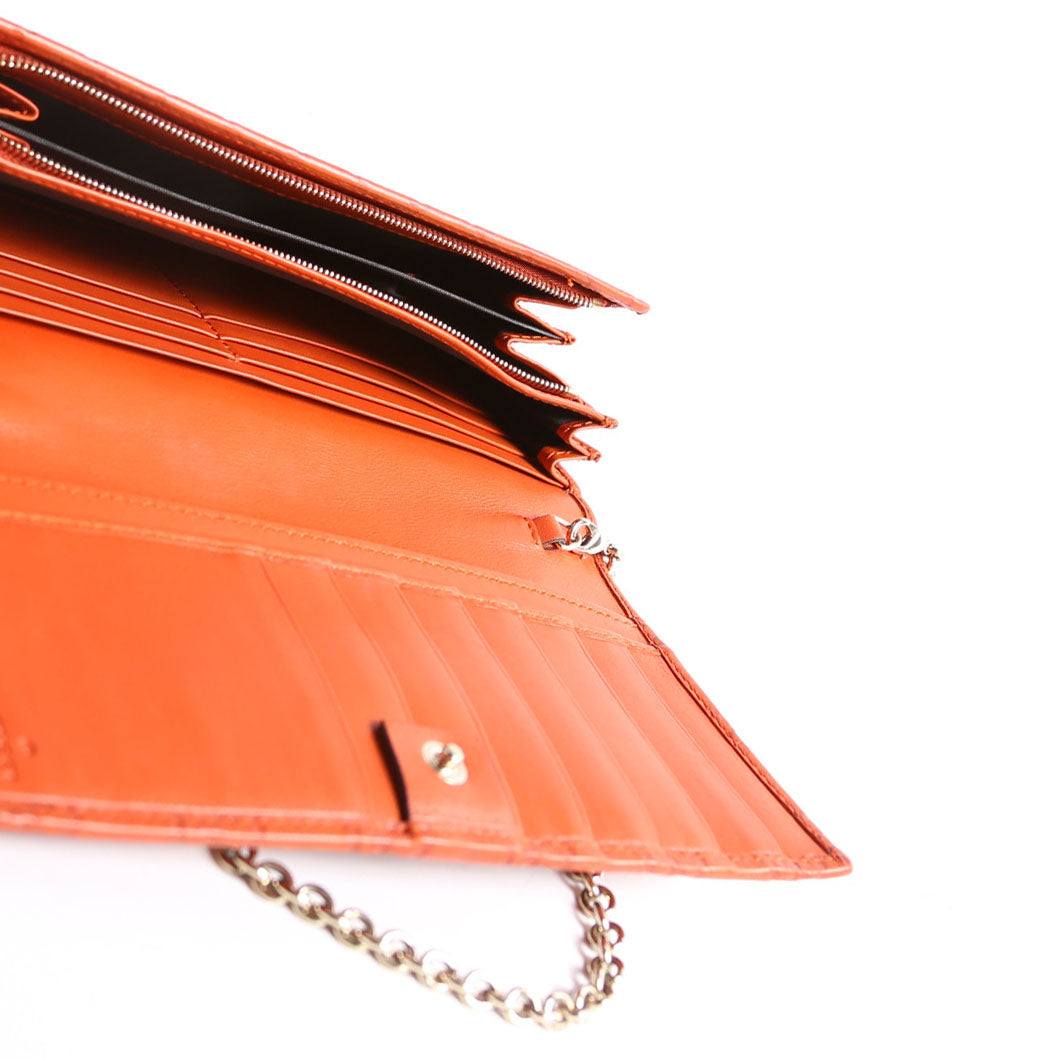 Gucci 295360 Microguccissima Emily Chain Wallet Orange