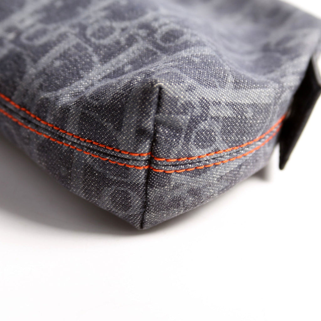 Flight Trotter Cosmetic Pouch Denim Monogram Blue
