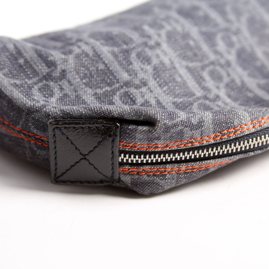 Flight Trotter Cosmetic Pouch Denim Monogram Blue