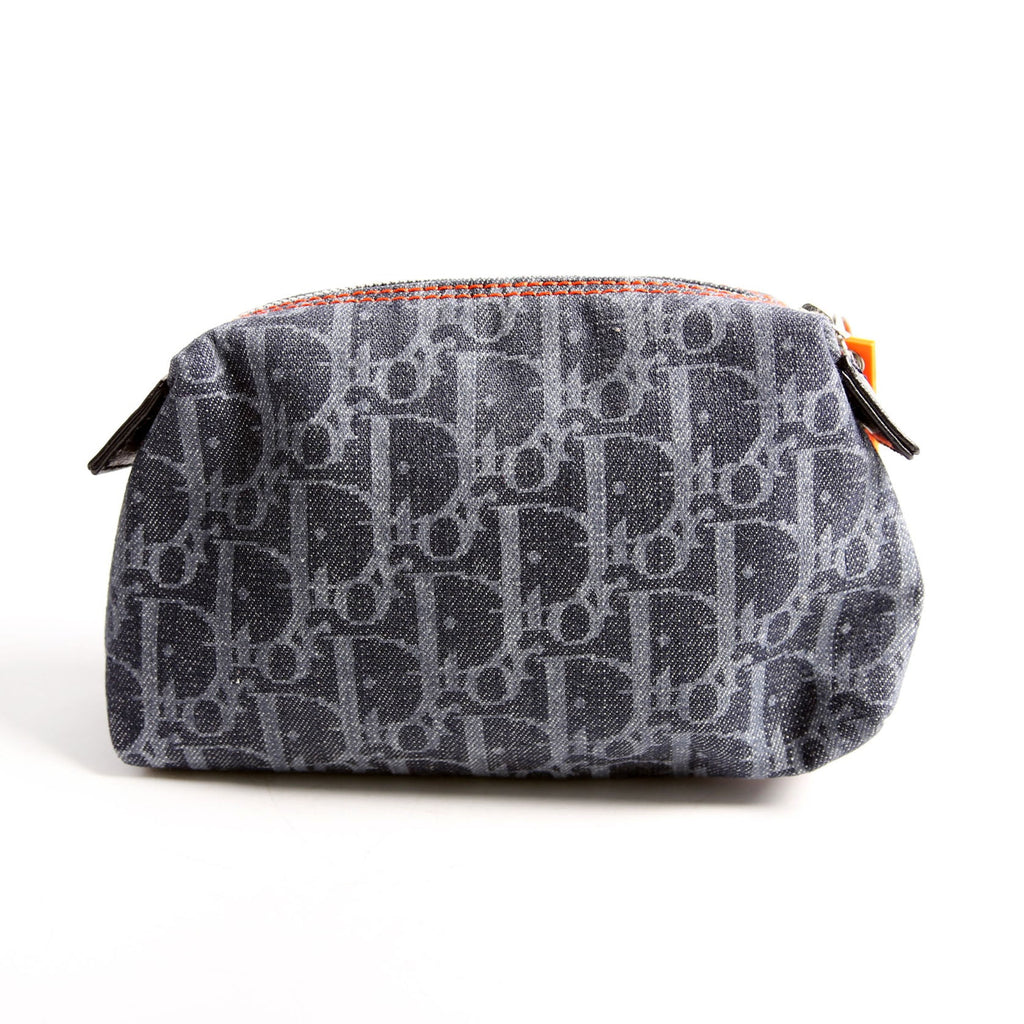 Flight Trotter Cosmetic Pouch Denim Monogram Blue