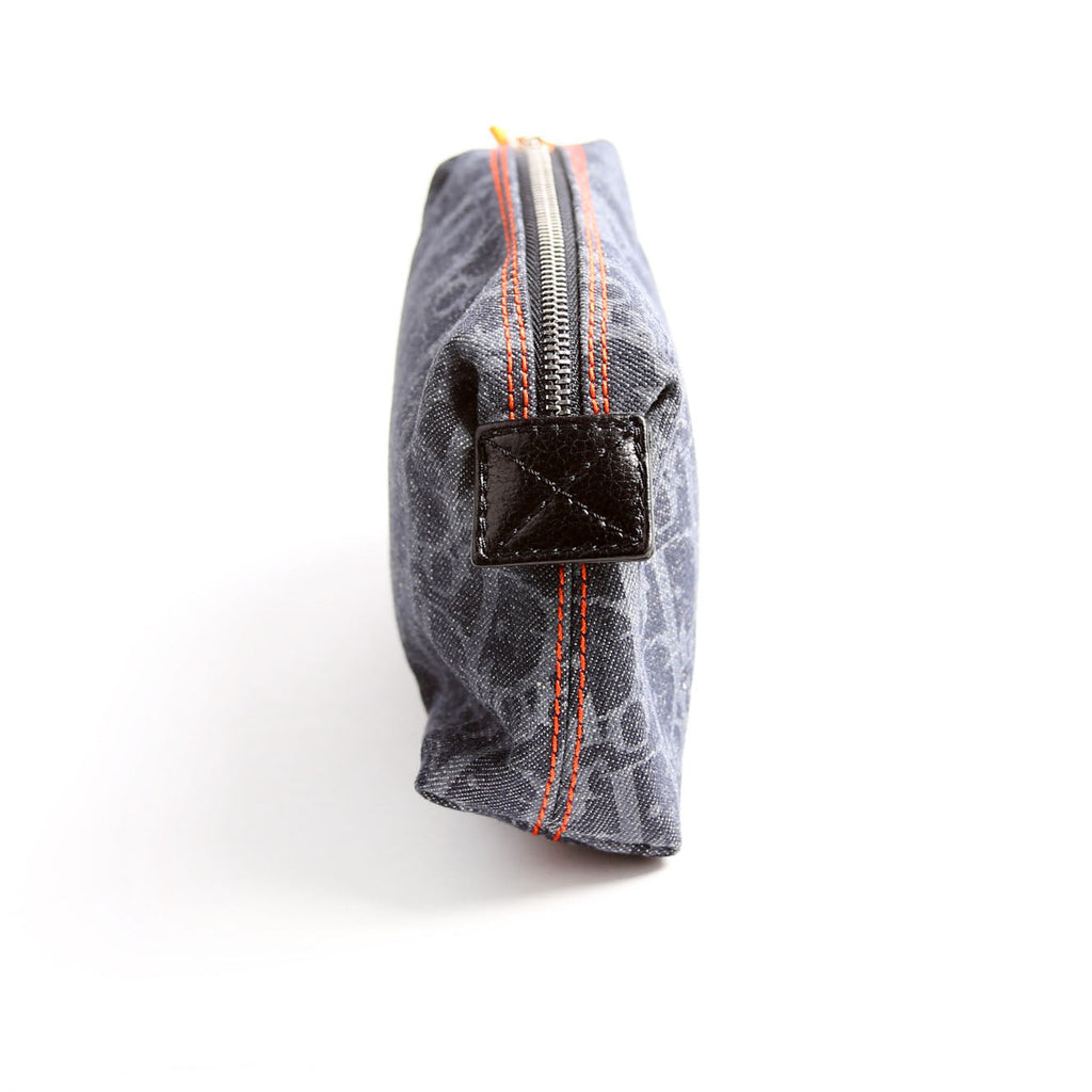 Flight Trotter Cosmetic Pouch Denim Monogram Blue