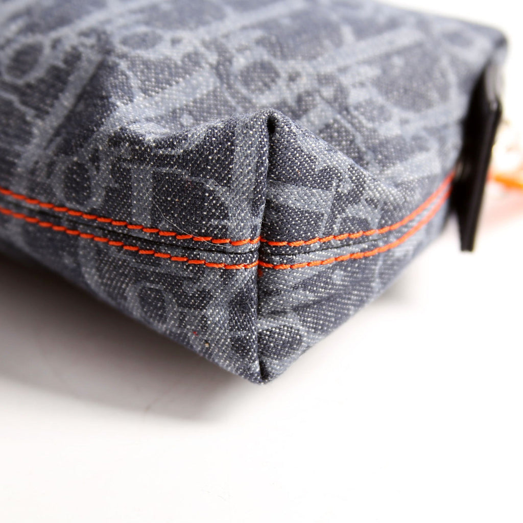 Flight Trotter Cosmetic Pouch Denim Monogram Blue