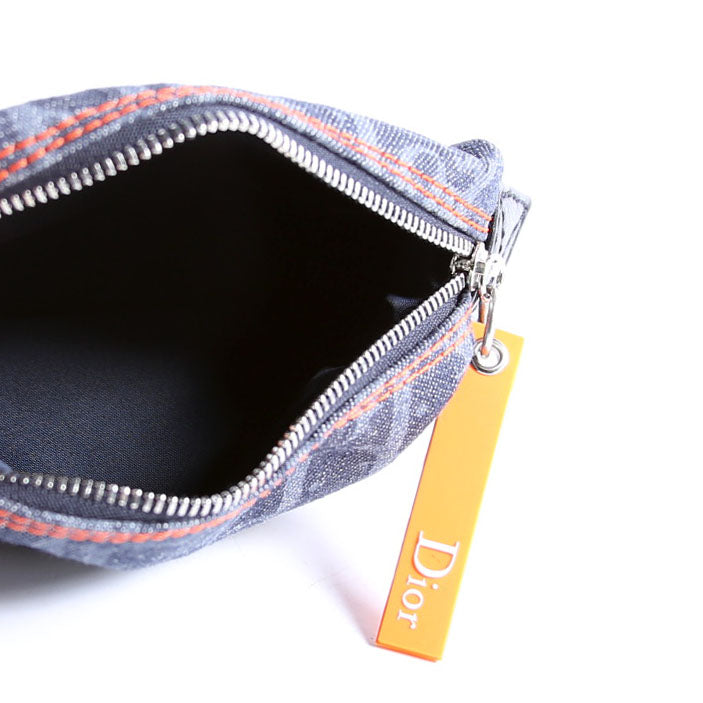 Flight Trotter Cosmetic Pouch Denim Monogram Blue
