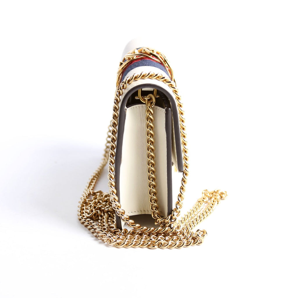 Gucci 494646 Sylvie Chain Super Mini White