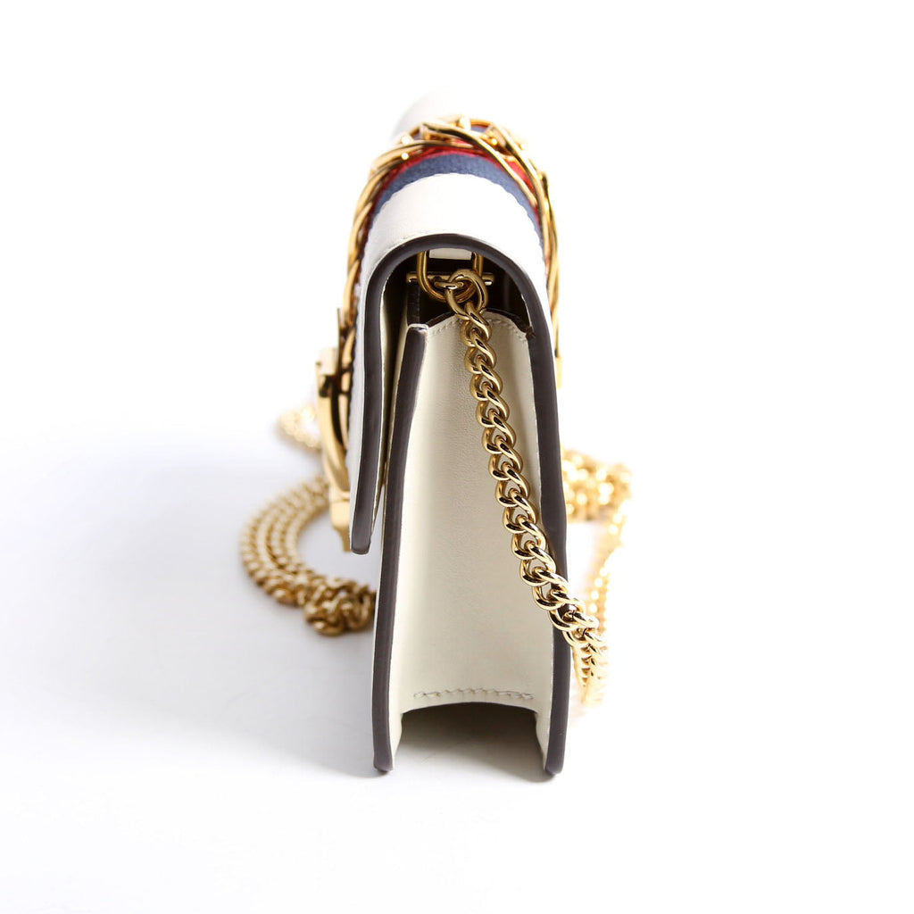 Gucci 494646 Sylvie Chain Super Mini White