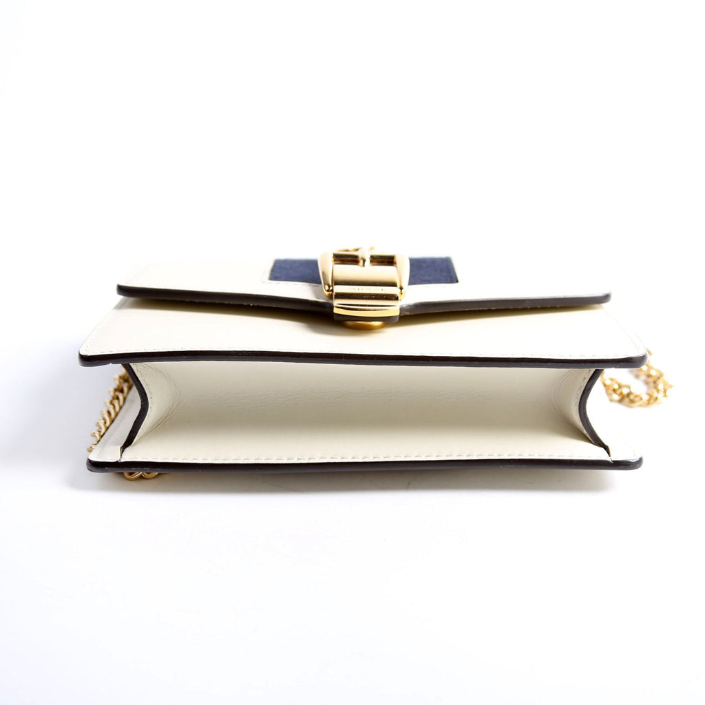 Gucci 494646 Sylvie Chain Super Mini White