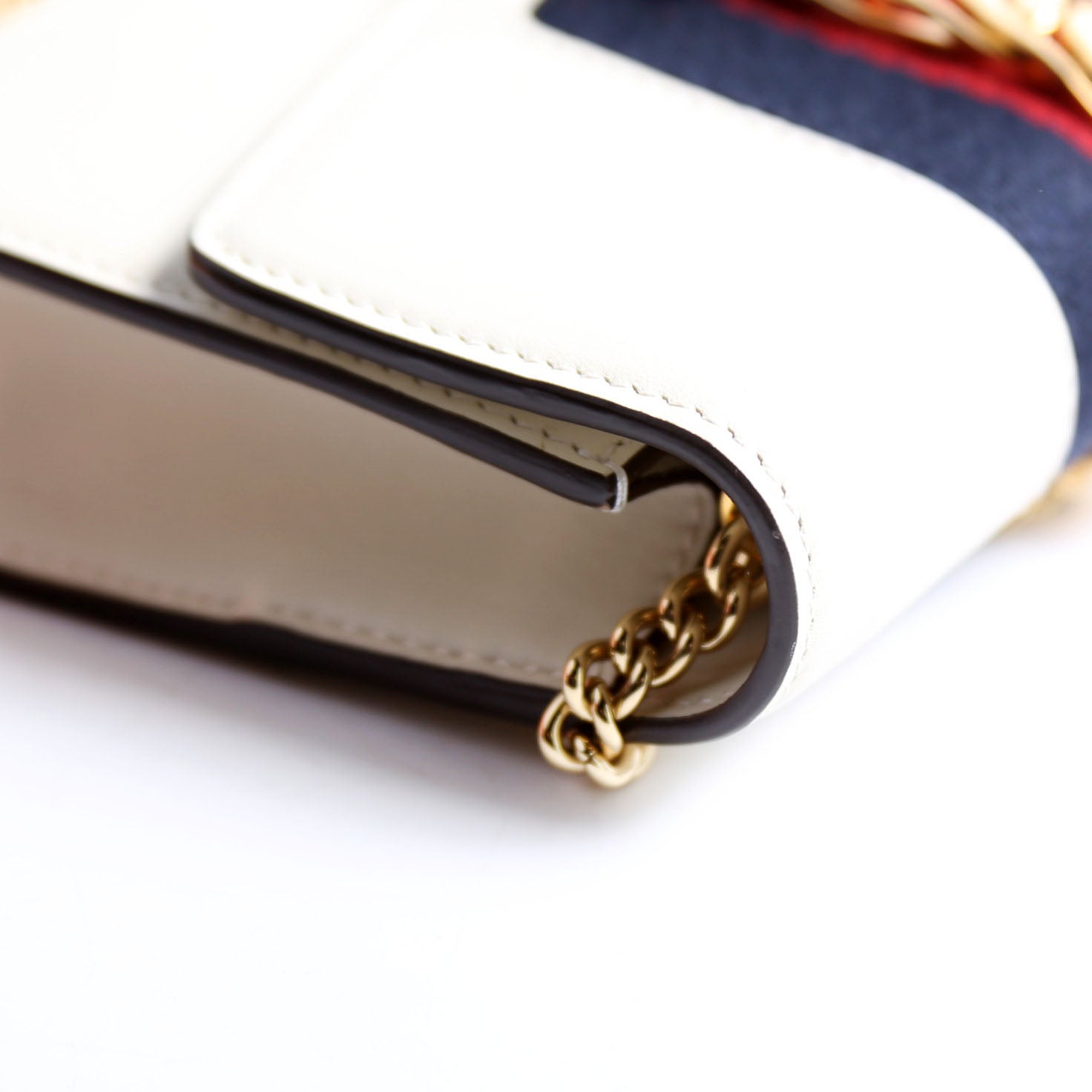 Gucci 494646 Sylvie Chain Super Mini White