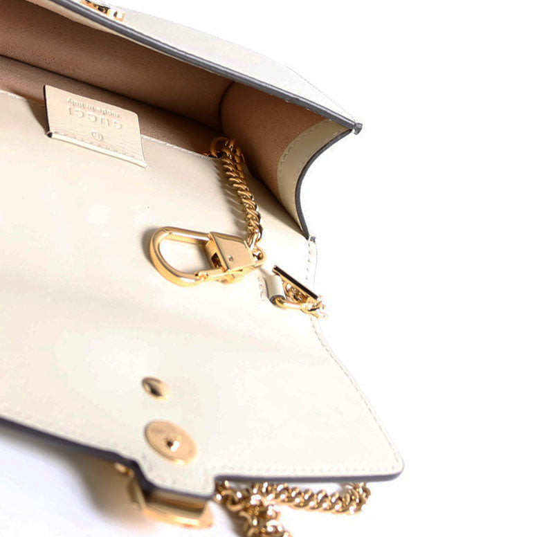 Gucci 494646 Sylvie Chain Super Mini White